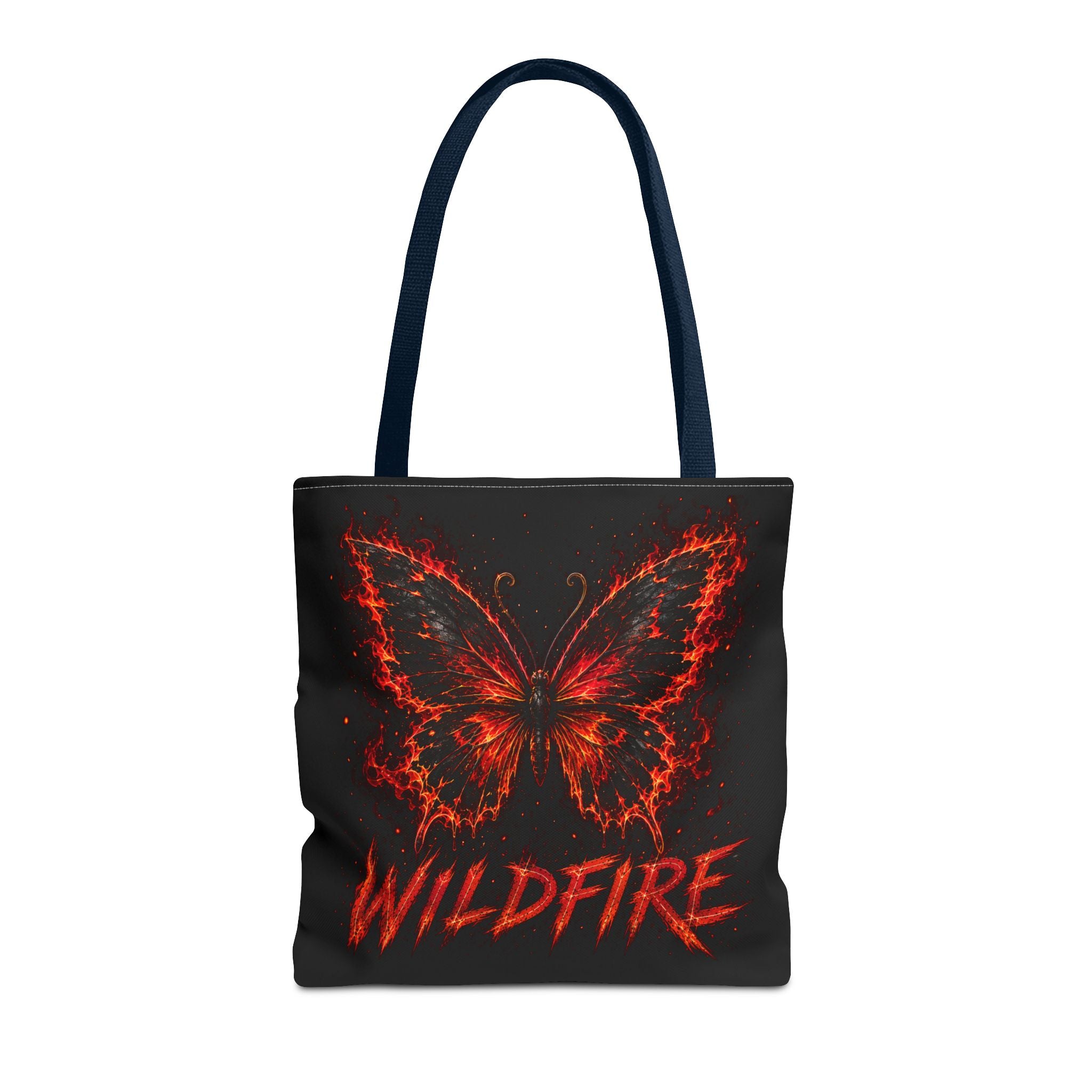 Wildfire Anubis Tote Bag — "Stay Fierce, Burn Bright" All-Over Print Tote