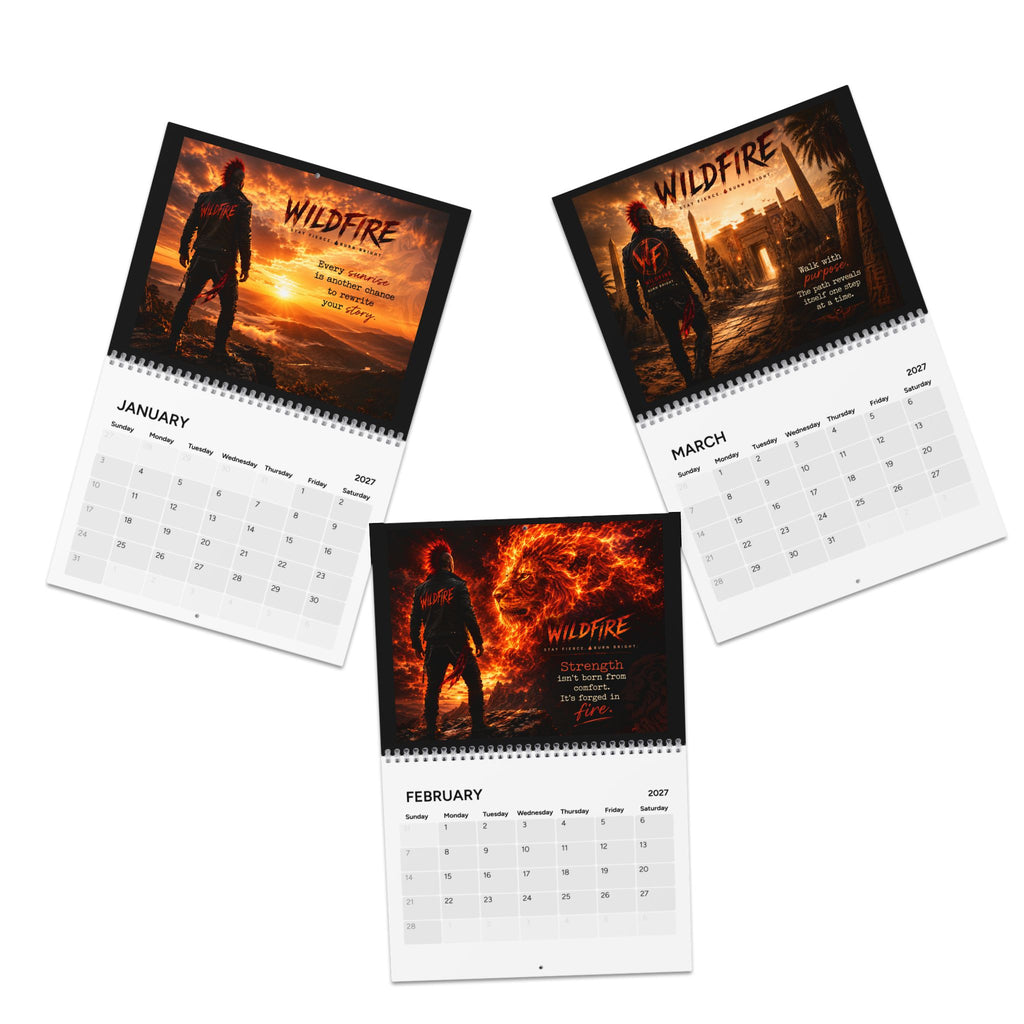 Wildfire 2027 Wall Calendar — Inspirational Adventure Scenic Calendar with Motivational Quotes