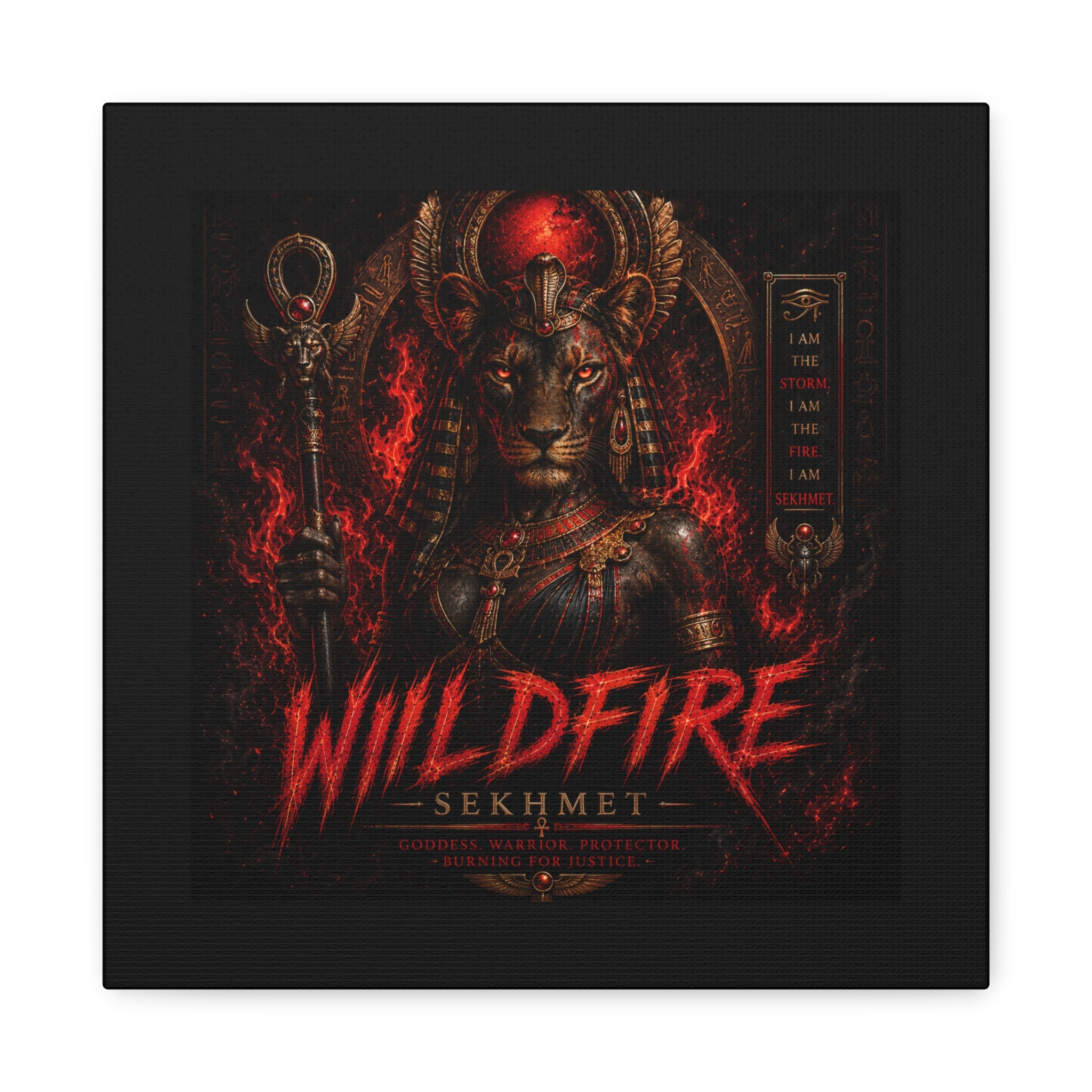 Wildfire Sekhmet Canvas — ‘WILDFIRE Matte Stretched Wall Art