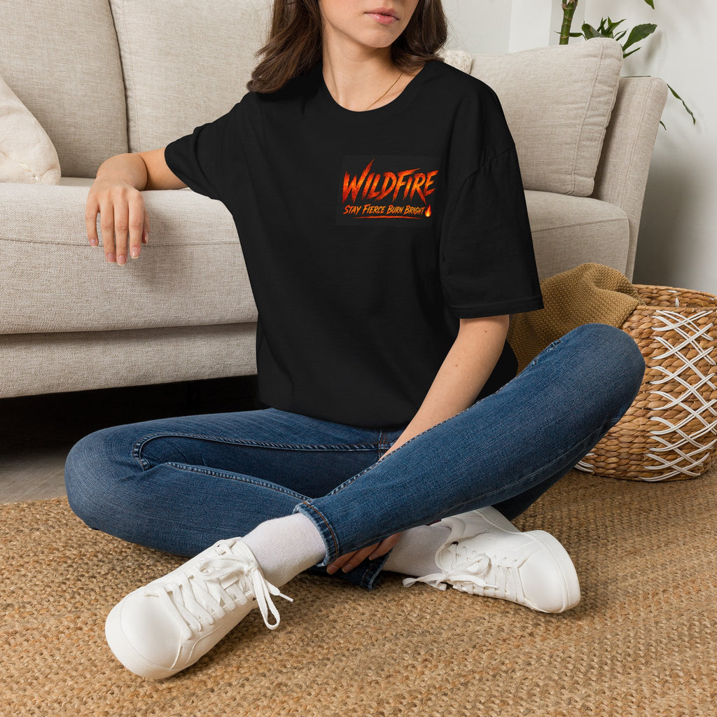 Wildfire Wolf T-Shirt - "Stay Fierce, Burn Bright" Graphic Tee