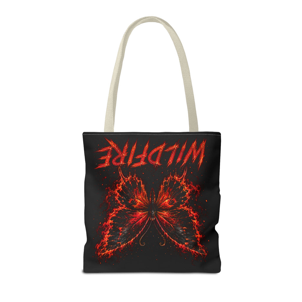 Wildfire Anubis Tote Bag — "Stay Fierce, Burn Bright" All-Over Print Tote