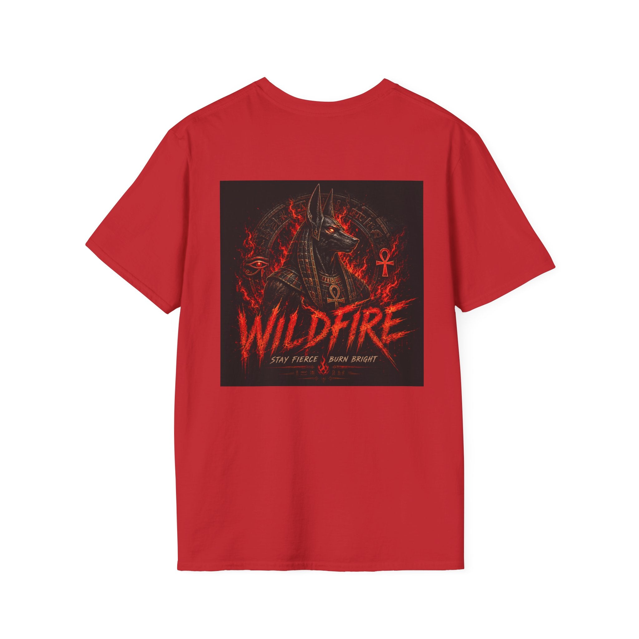 Wildfire Anubis T-Shirt — Bold Fire Graphic Tee