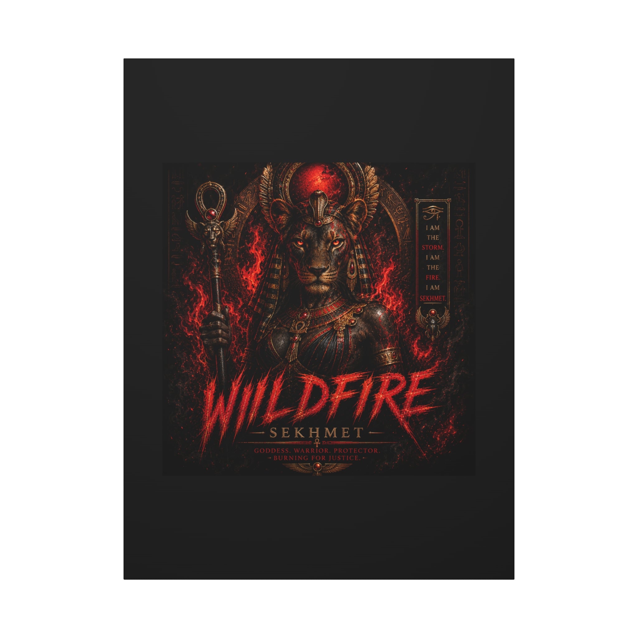 Wildfire Sekhmet Canvas — ‘WILDFIRE Matte Stretched Wall Art