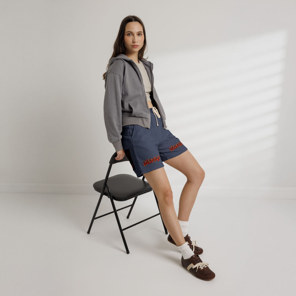 Wildfire Anubis Graphic Sweat Shorts — Lightweight Fleece Lounge Shorts