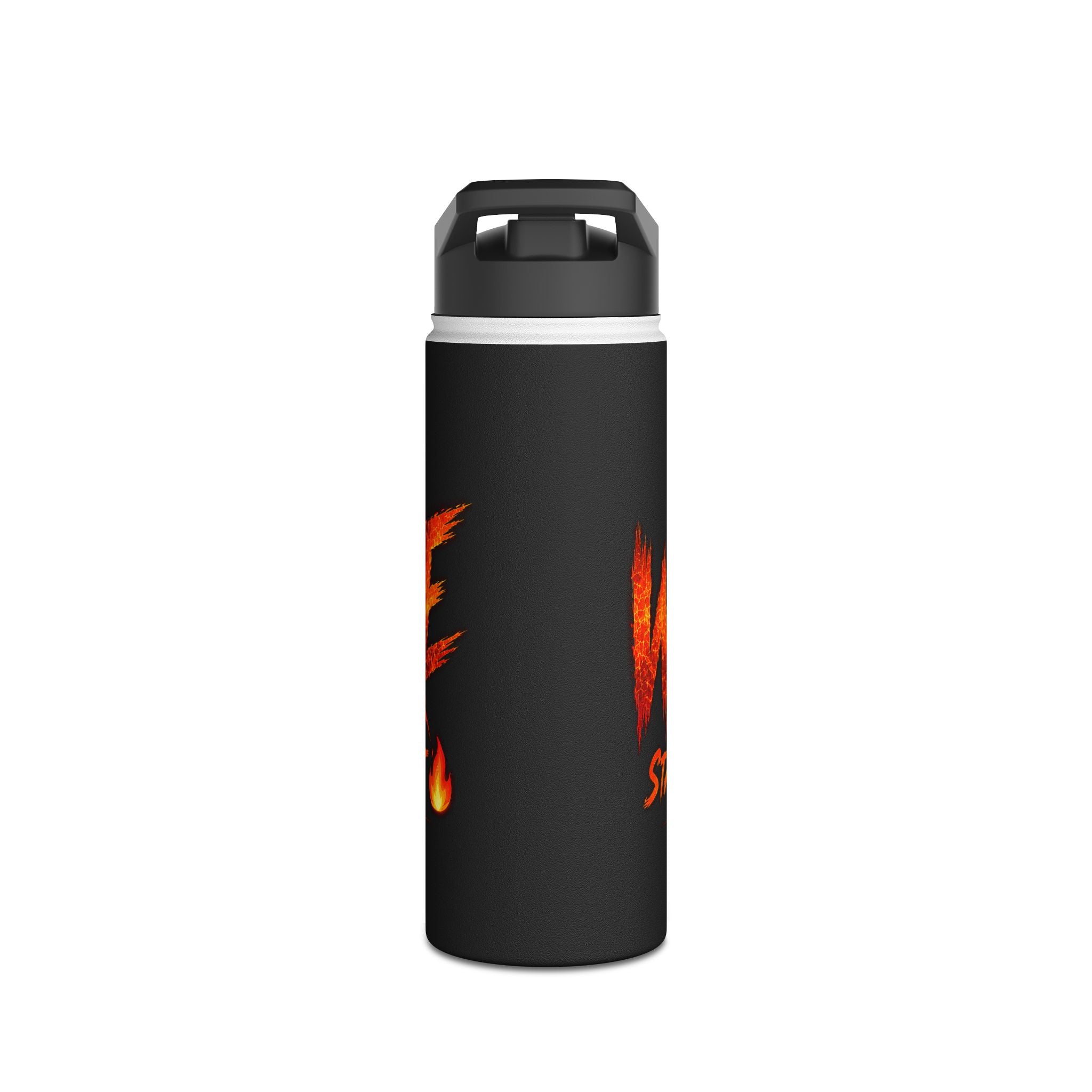 Wildfire Stainless Steel Water Bottle — “Fierce Burn Bright” Flame Logo