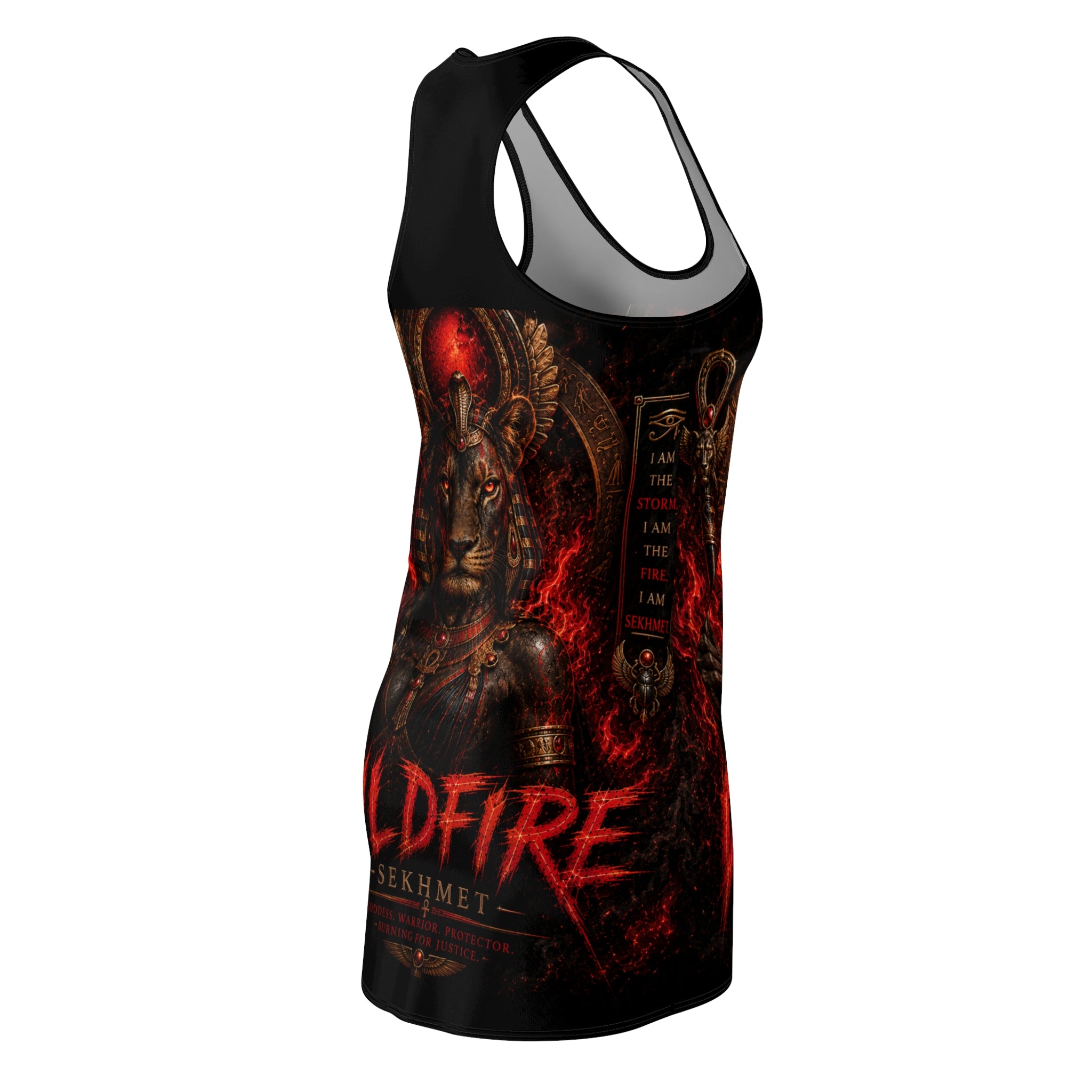 Wildfire Sekhmet Racerback Dress —  Flame Graphic