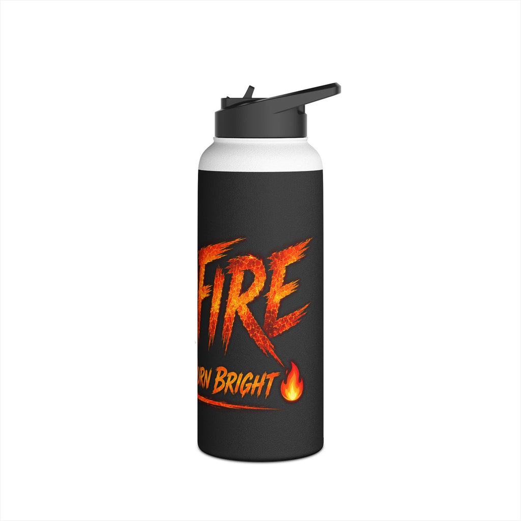 Wildfire Stainless Steel Water Bottle — “Fierce Burn Bright” Flame Logo