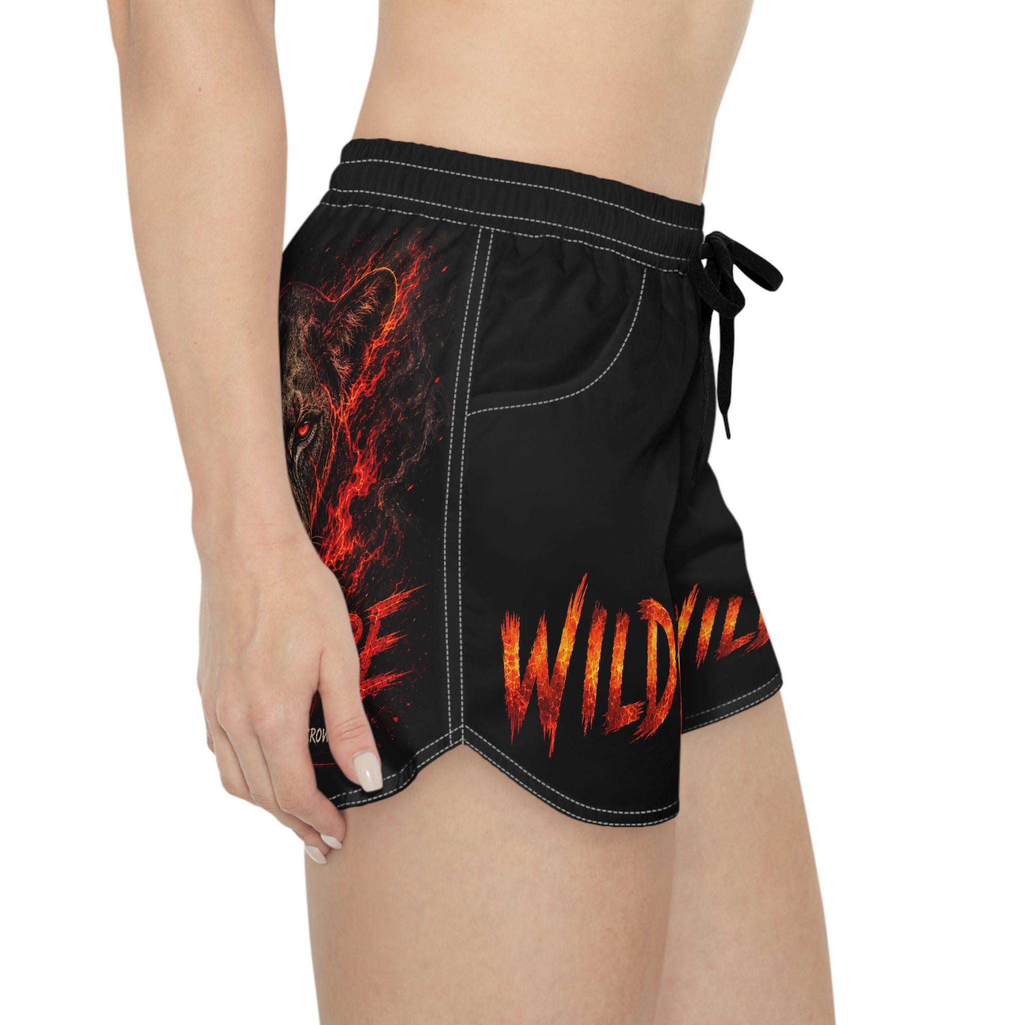 Wildfire Flame Graphic women's Shorts — Women's Casual Athletic Shorts