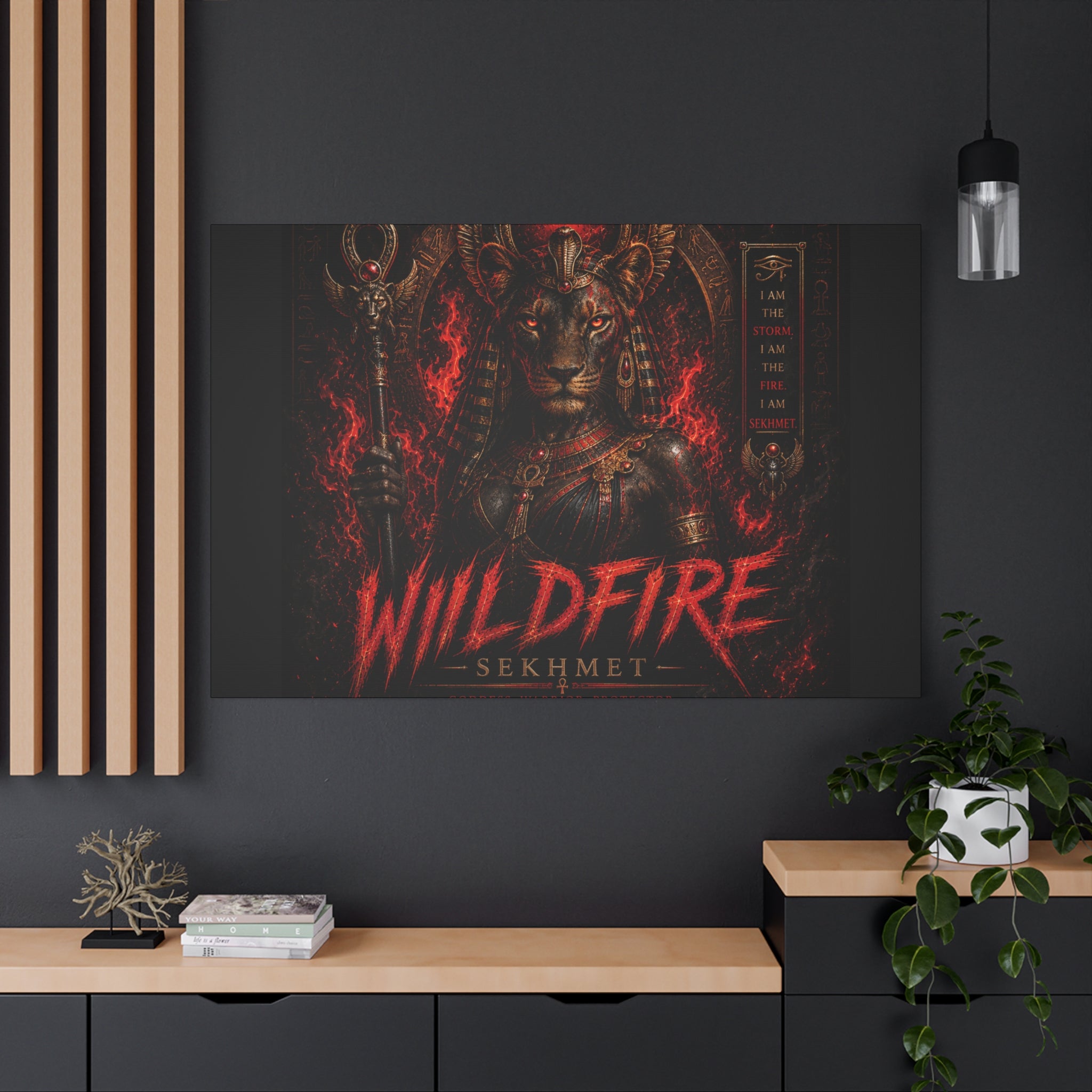 Wildfire Sekhmet Canvas — ‘WILDFIRE Matte Stretched Wall Art