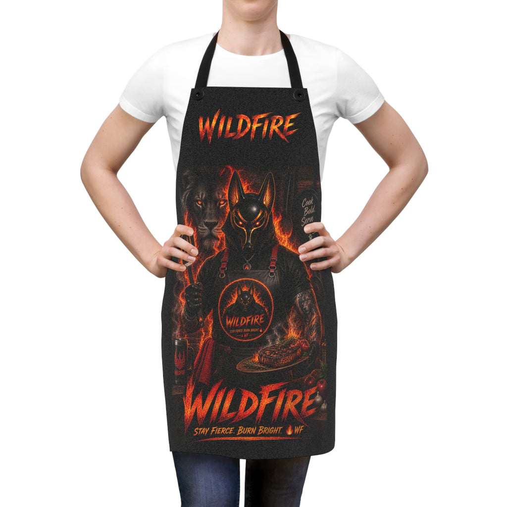 Wildfire Grill Apron — Fiery Chef Cooking Apron with 'Wildfire' Design