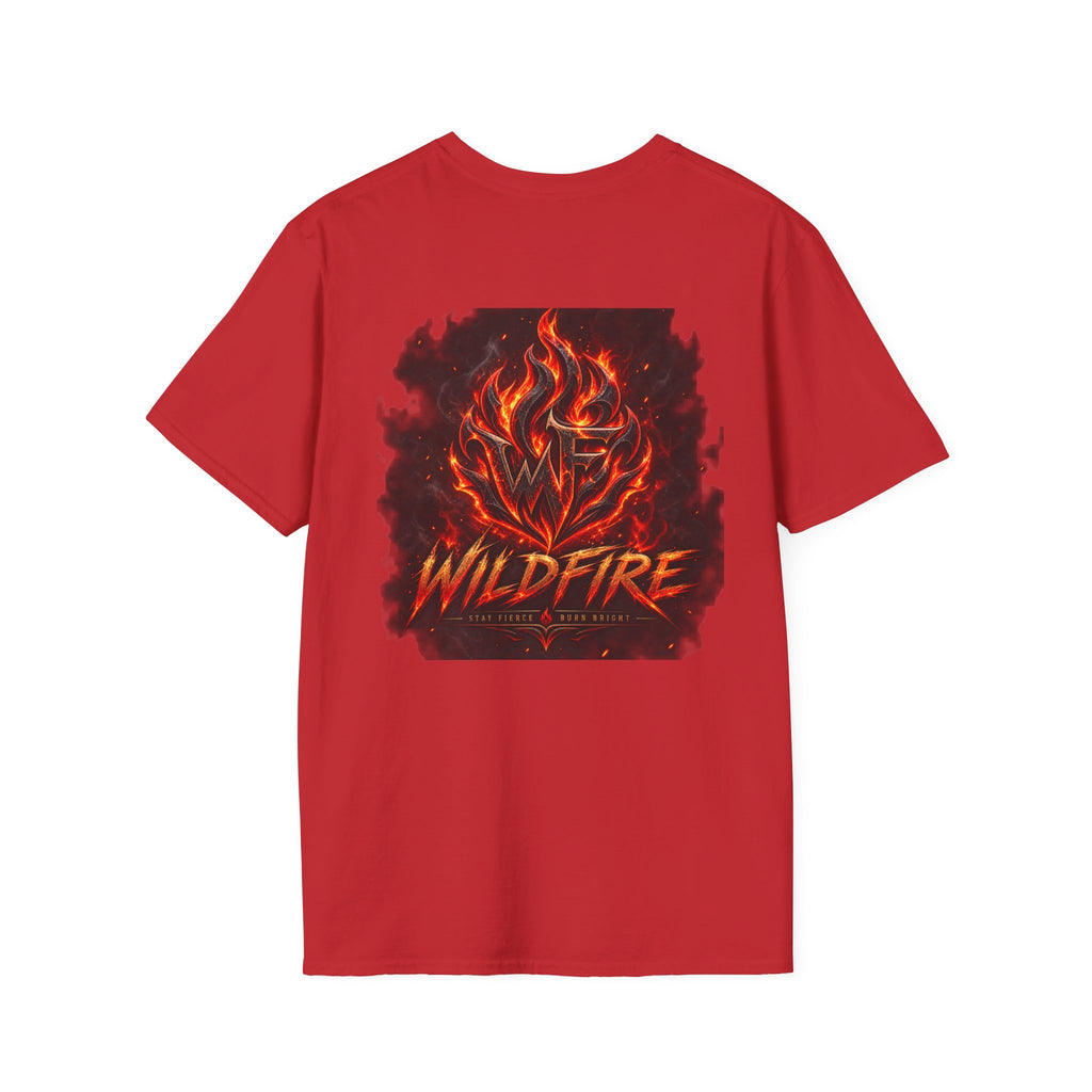 Wildfire Flame Graphic T-Shirt — Retro Flame Logo Tee