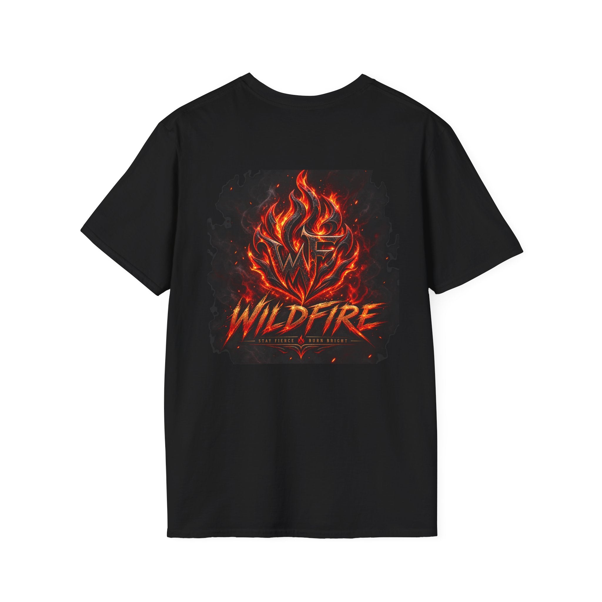 Wildfire Flame Graphic T-Shirt — Retro Flame Logo Tee