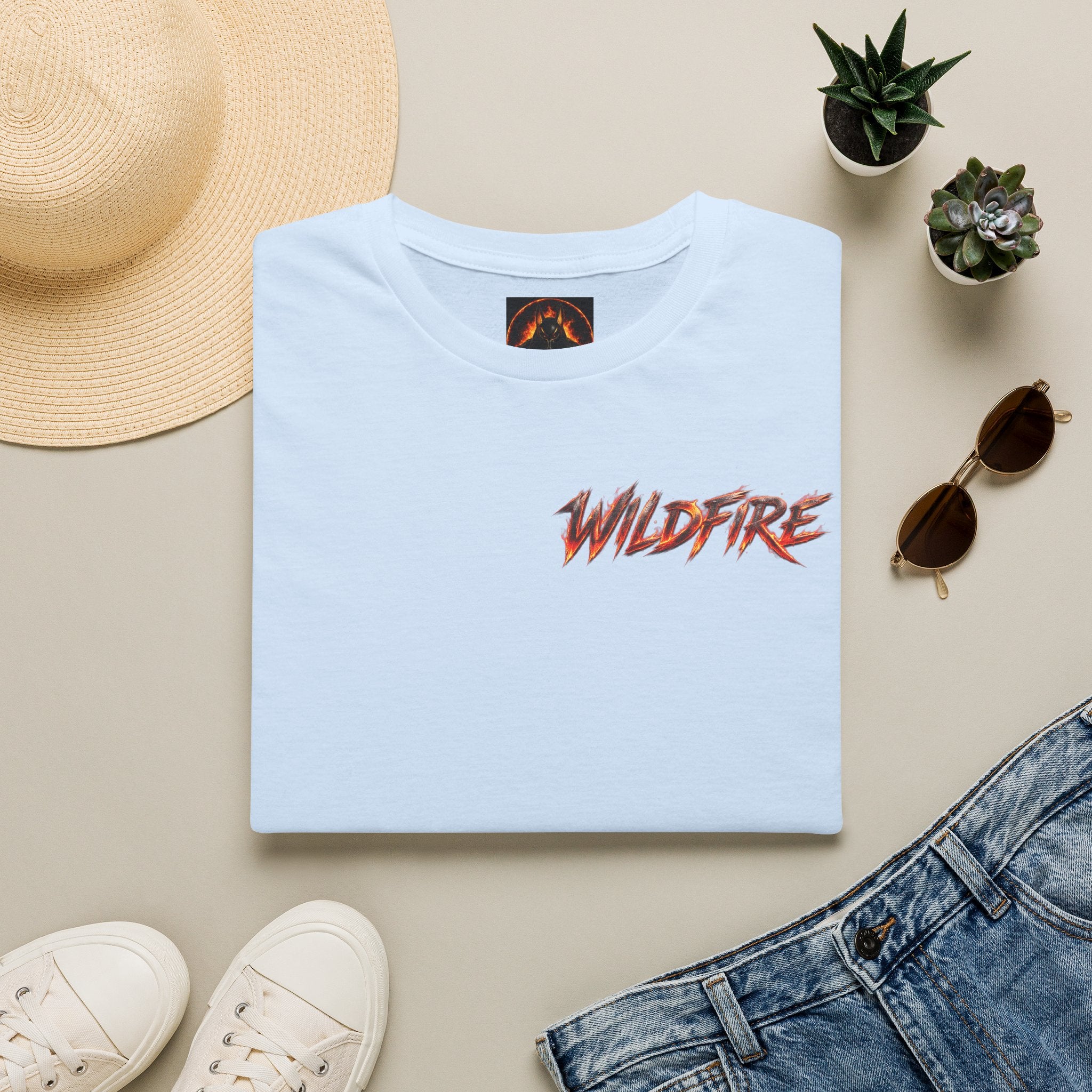 Wildfire Flame Graphic T-Shirt — Retro Flame Logo Tee