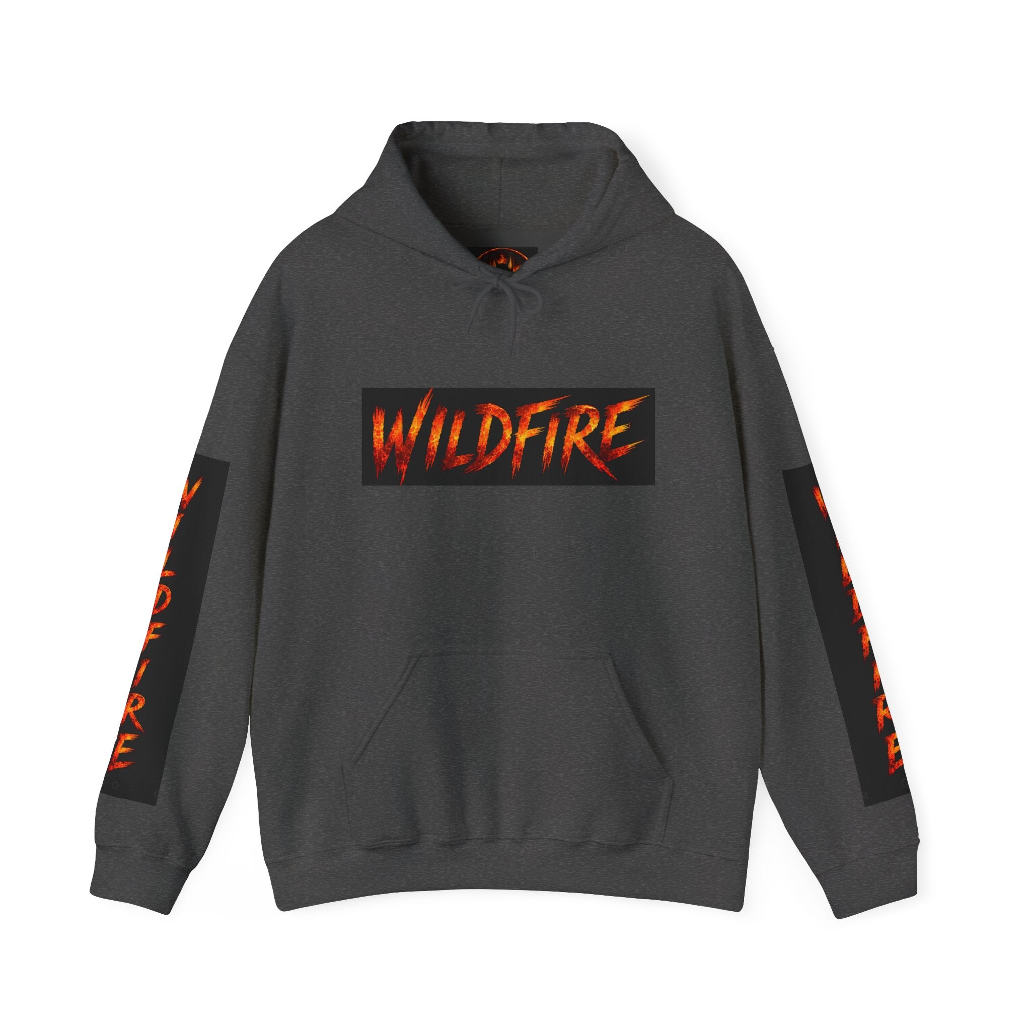 Wildfire Wings Hoodie — 'Wildfire' Flame Lettering & Back Art
