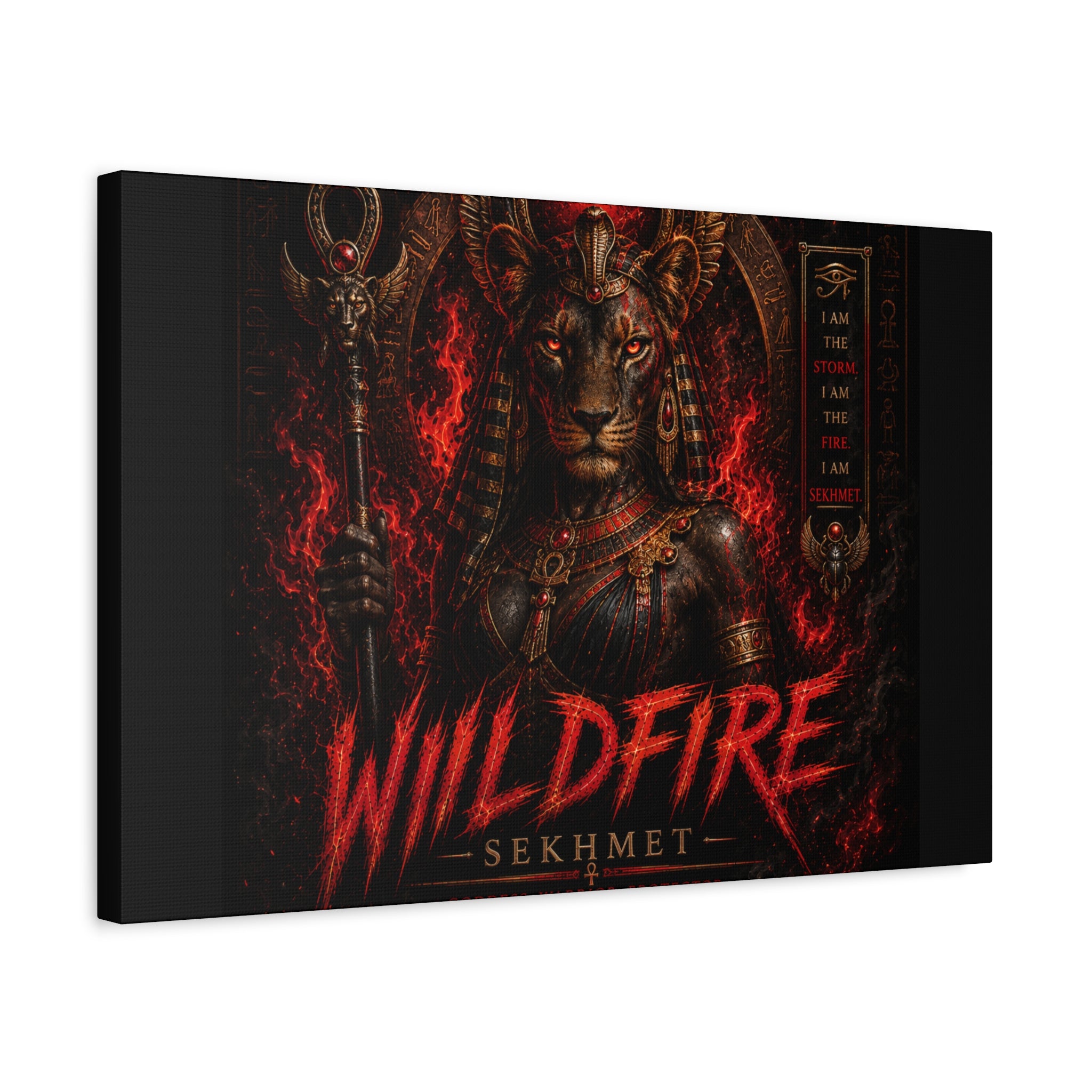 Wildfire Sekhmet Canvas — ‘WILDFIRE Matte Stretched Wall Art