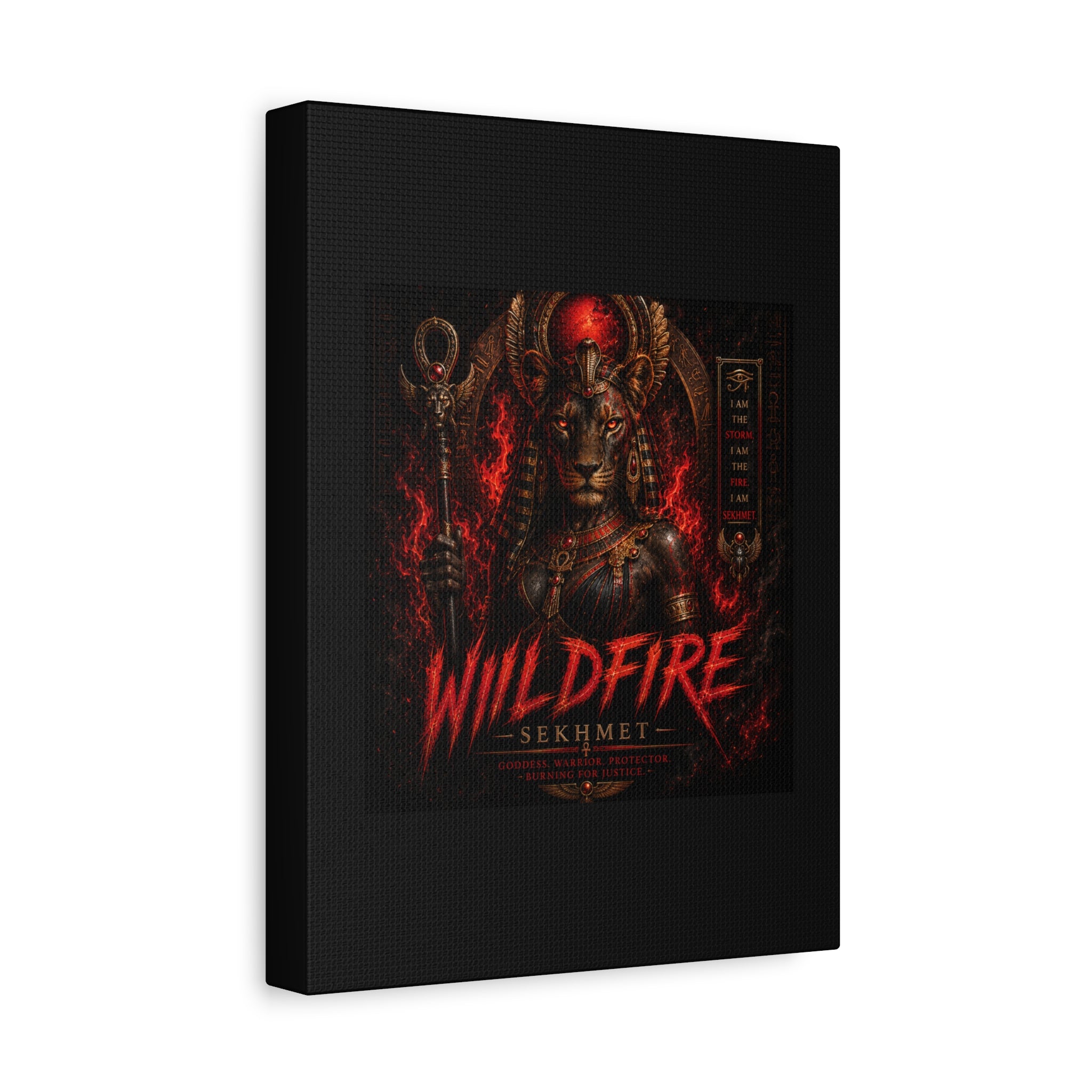 Wildfire Sekhmet Canvas — ‘WILDFIRE Matte Stretched Wall Art