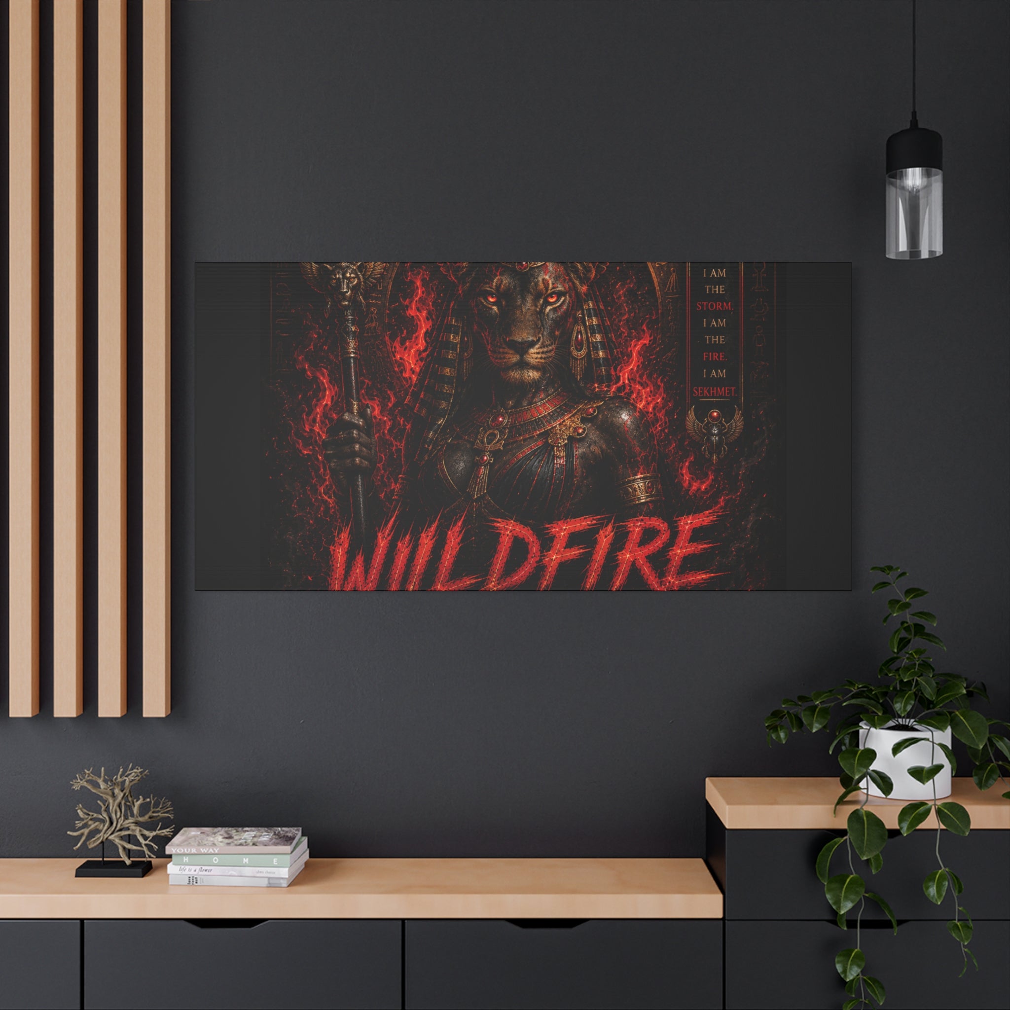 Wildfire Sekhmet Canvas — ‘WILDFIRE Matte Stretched Wall Art