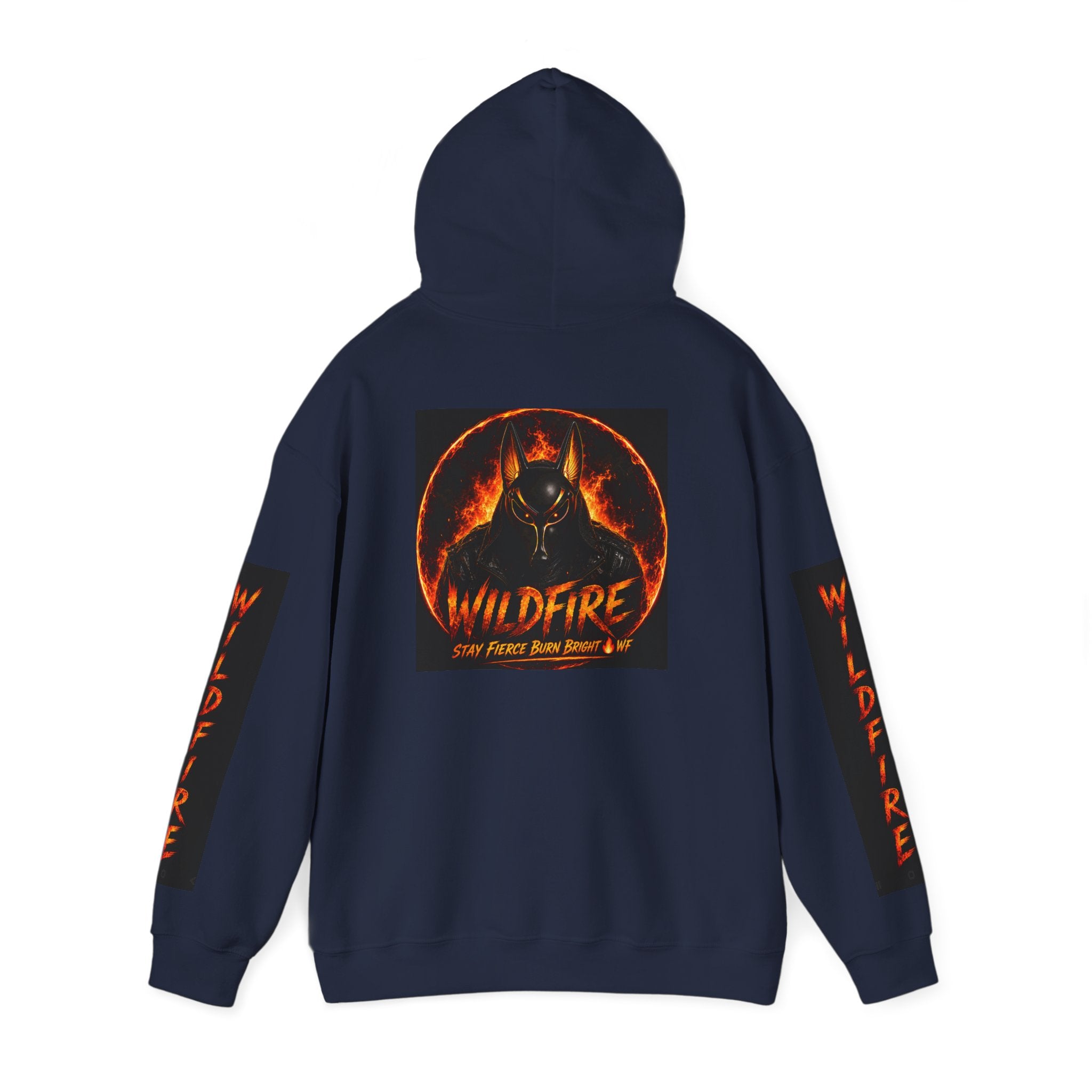 Wildfire Stay Fierce Burn Bright Hoodie — 'Wildfire' Flame Graphic Hooded Sweatshirt