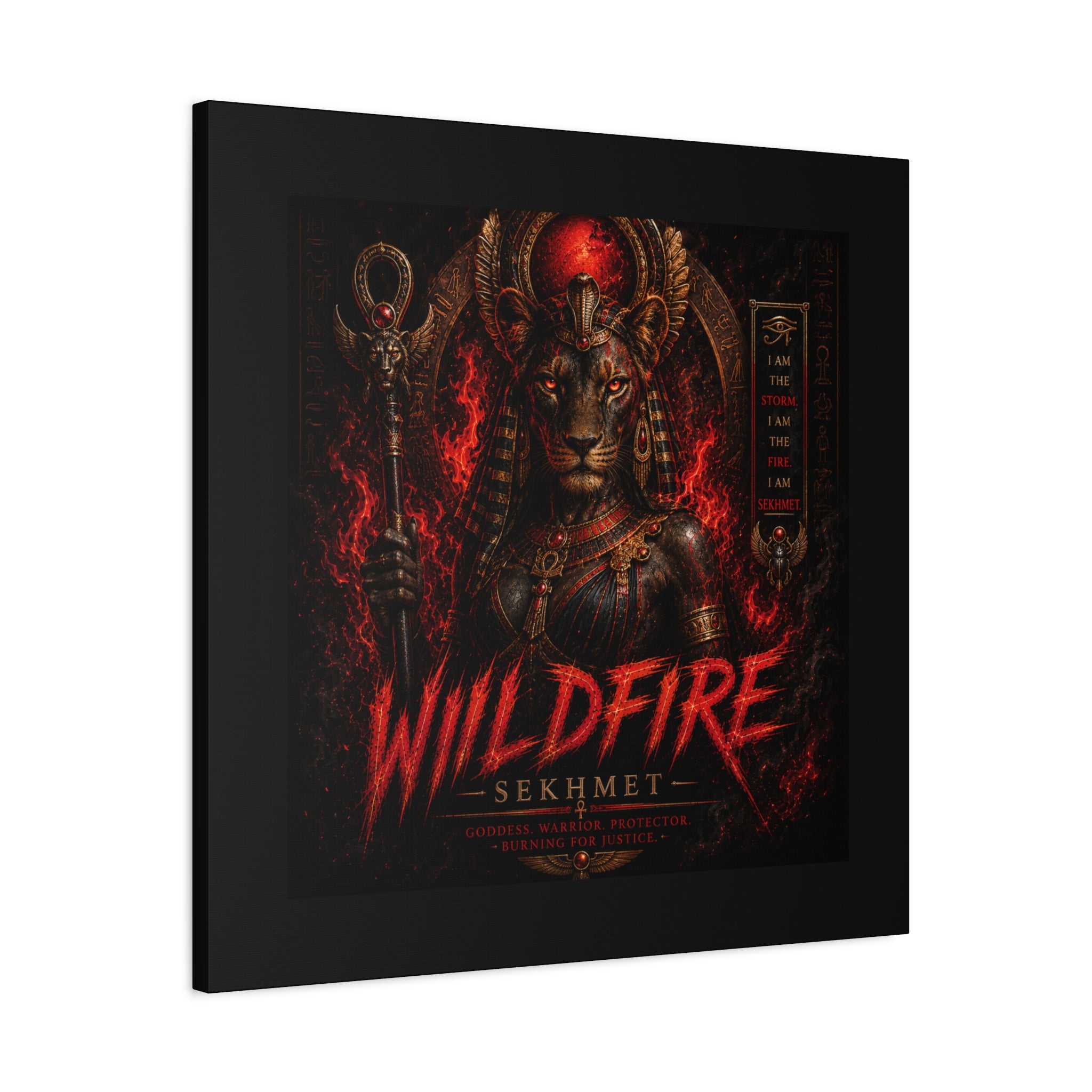 Wildfire Sekhmet Canvas — ‘WILDFIRE Matte Stretched Wall Art