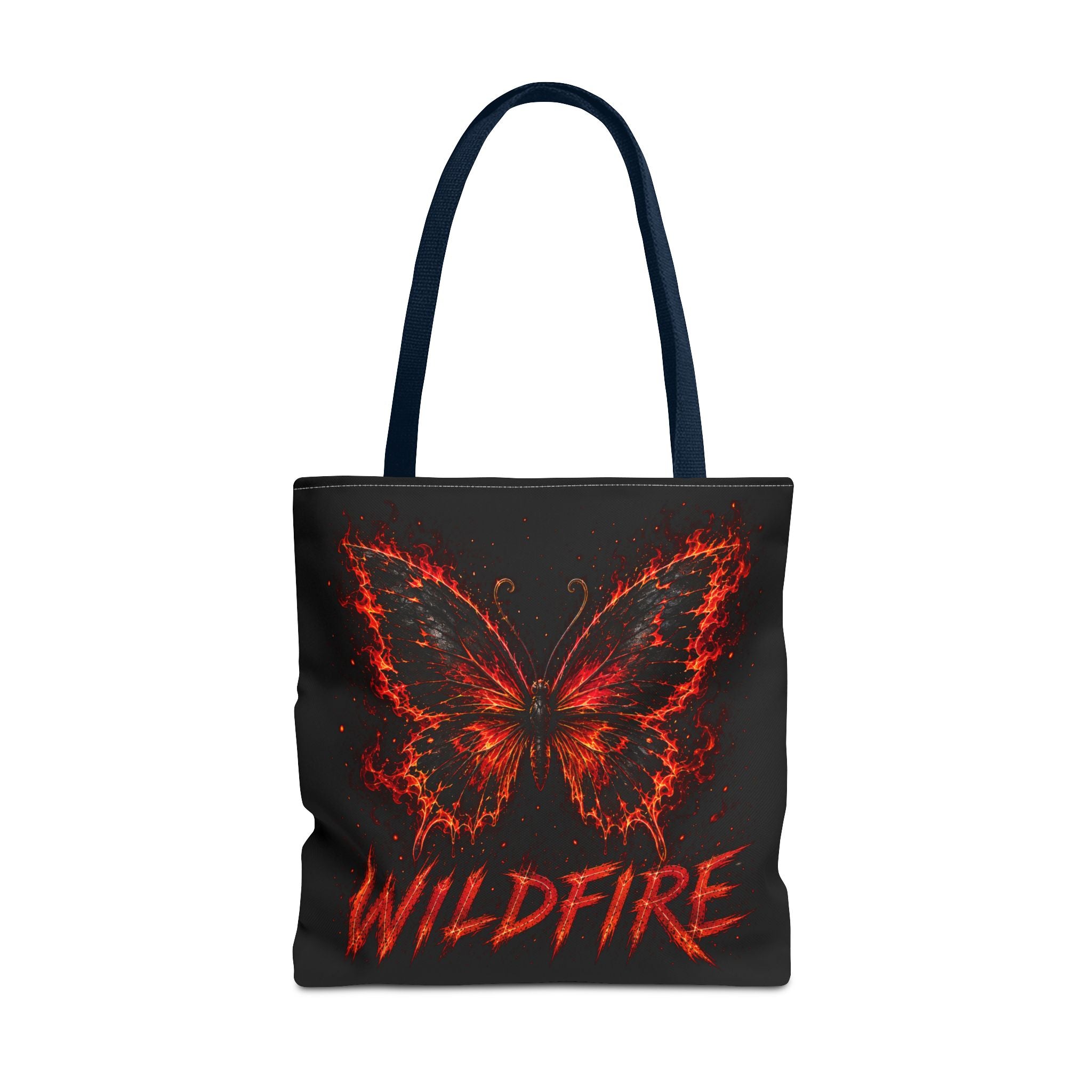 Wildfire Anubis Tote Bag — "Stay Fierce, Burn Bright" All-Over Print Tote