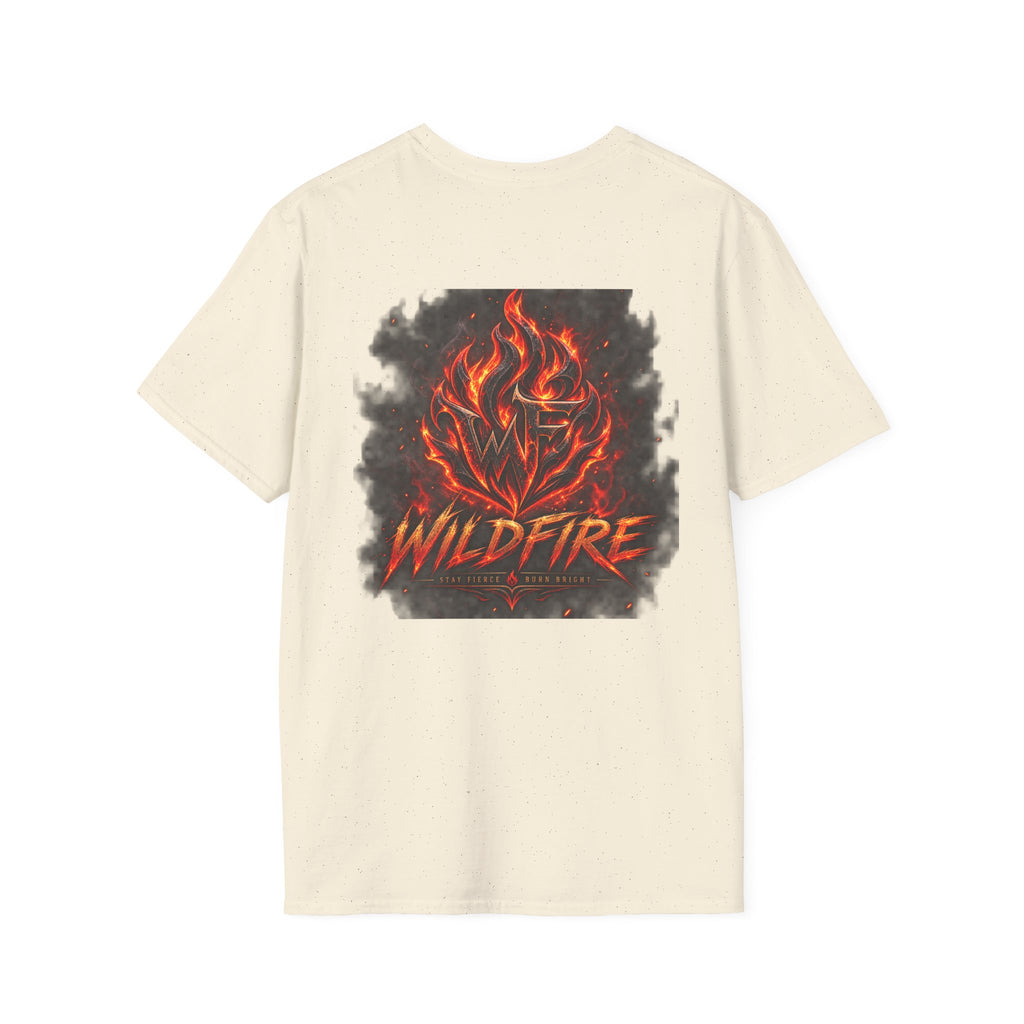 Wildfire Flame Graphic T-Shirt — Retro Flame Logo Tee