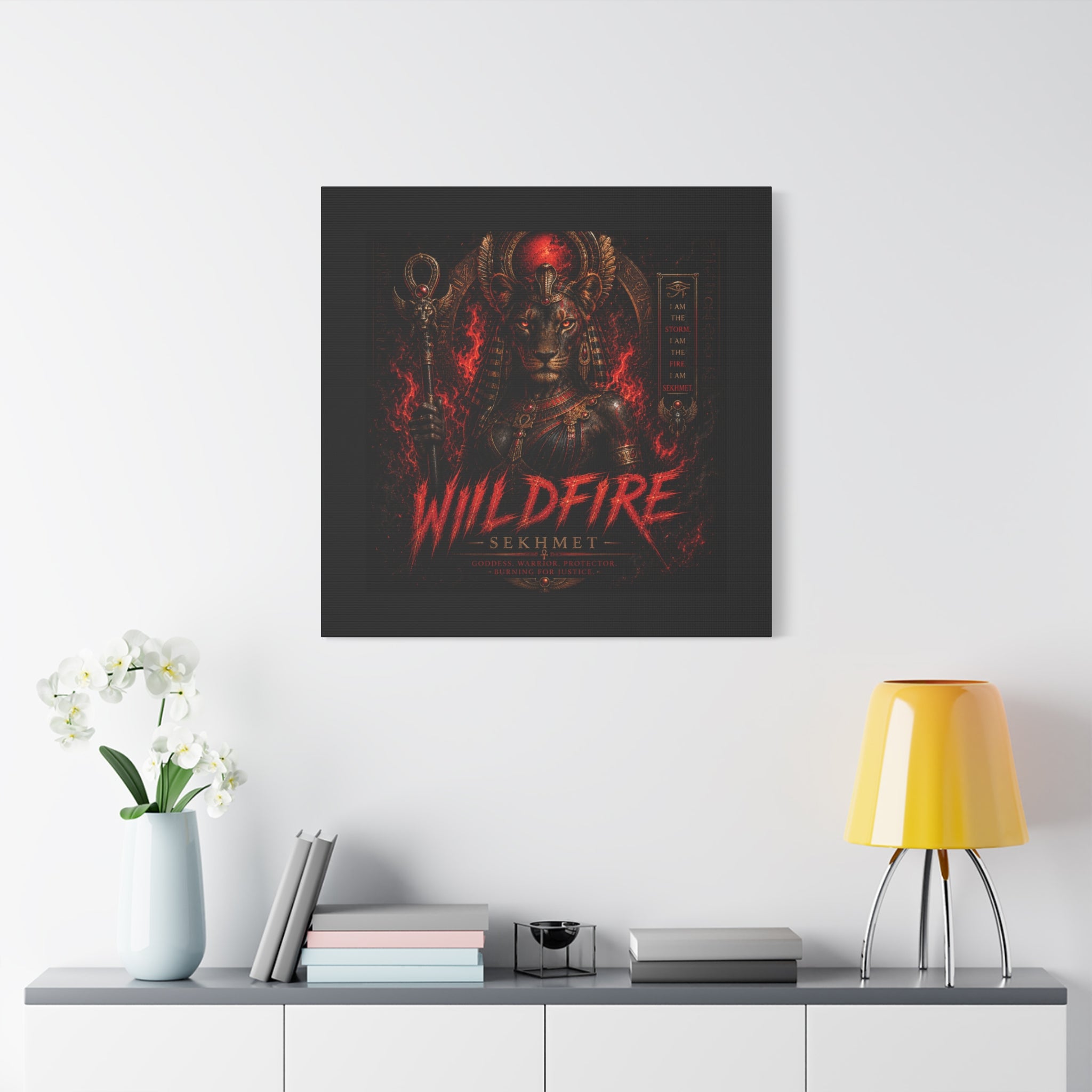 Wildfire Sekhmet Canvas — ‘WILDFIRE Matte Stretched Wall Art