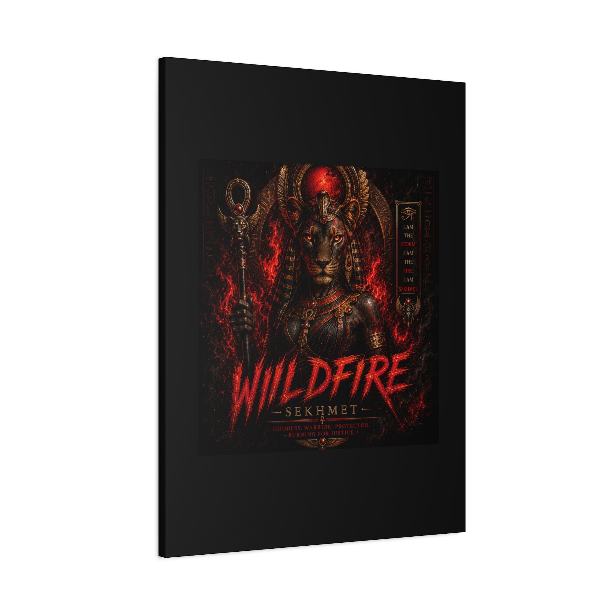 Wildfire Sekhmet Canvas — ‘WILDFIRE Matte Stretched Wall Art