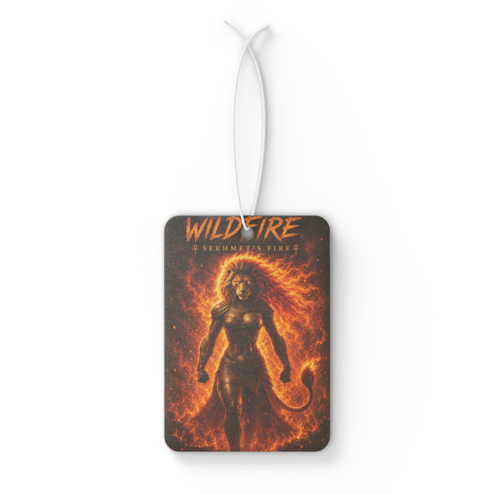 Wildfire Sekhmet Car Air Freshener – Fiery Mythical Scented Ornament