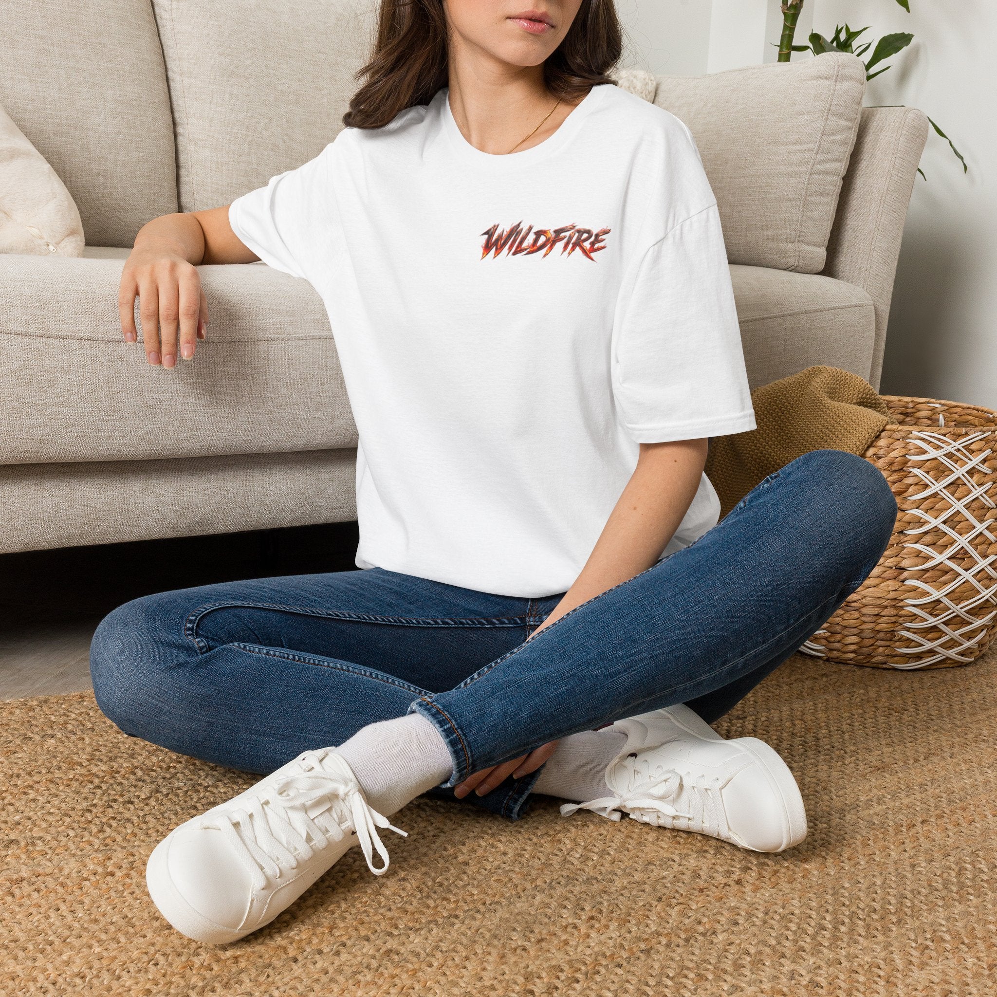 Wildfire Heart Graphic T-Shirt — Retro Flame Logo Tee