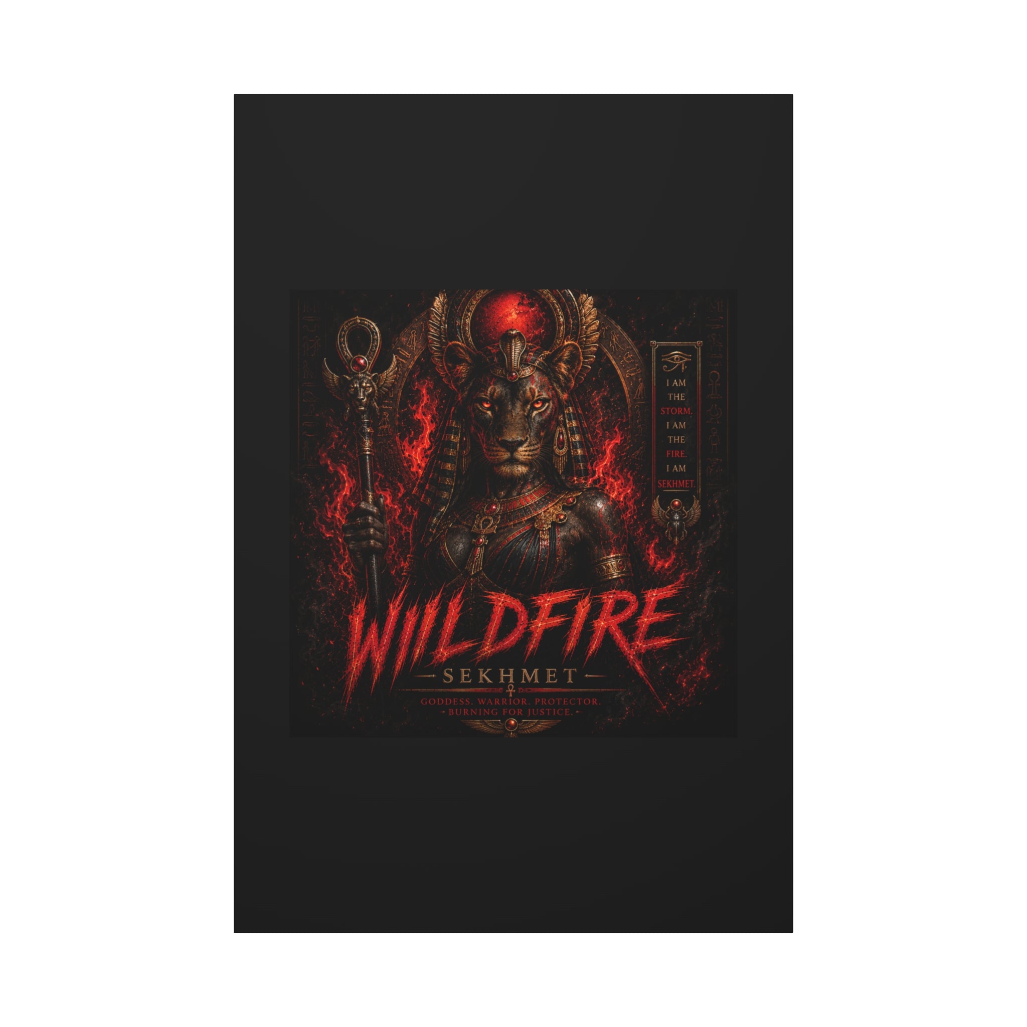 Wildfire Sekhmet Canvas — ‘WILDFIRE Matte Stretched Wall Art