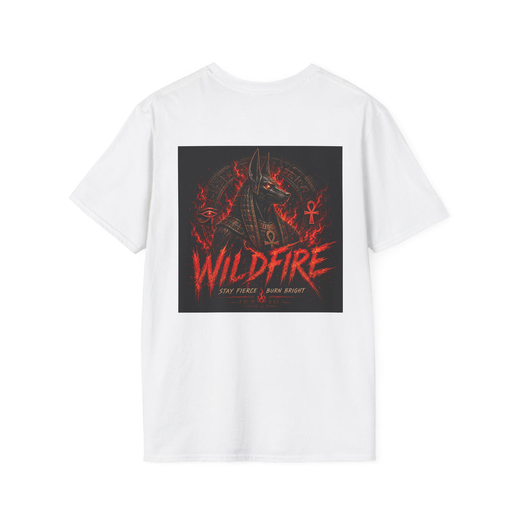 Wildfire Anubis T-Shirt — Bold Fire Graphic Tee