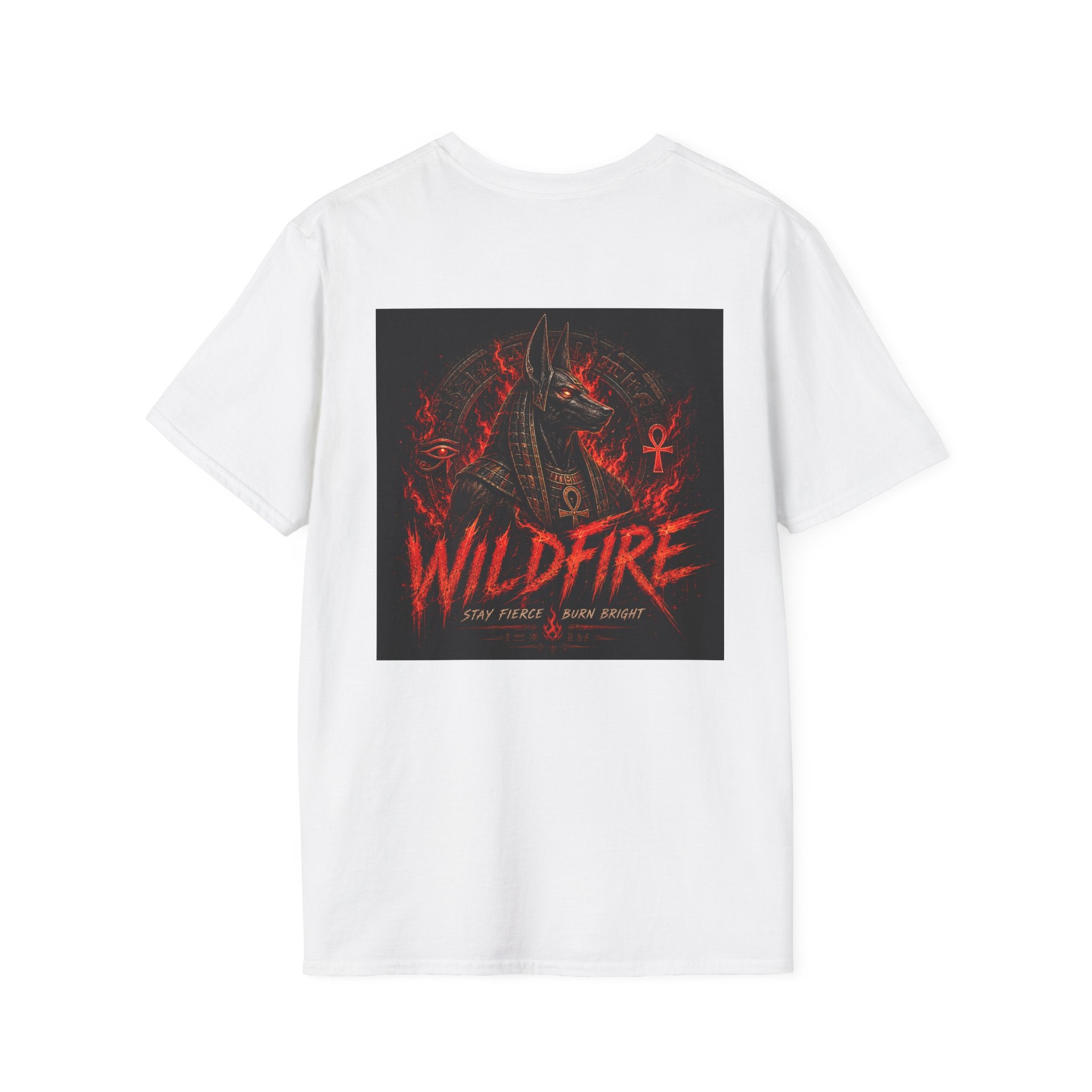 Wildfire Anubis T-Shirt — Bold Fire Graphic Tee