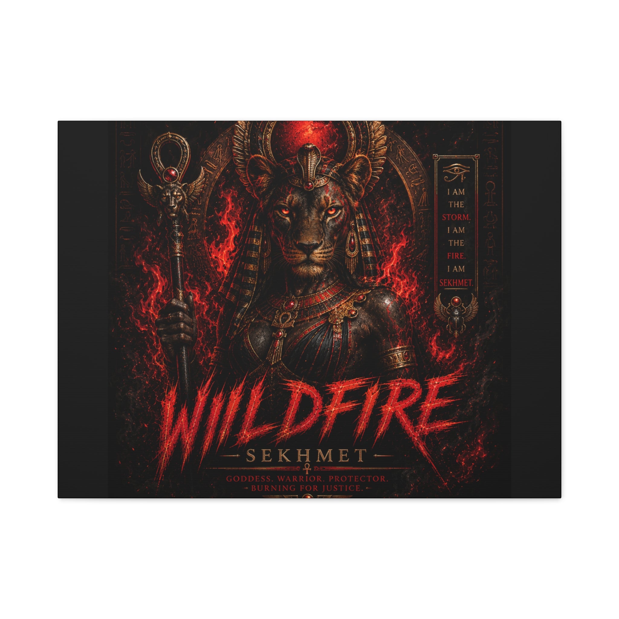 Wildfire Sekhmet Canvas — ‘WILDFIRE Matte Stretched Wall Art