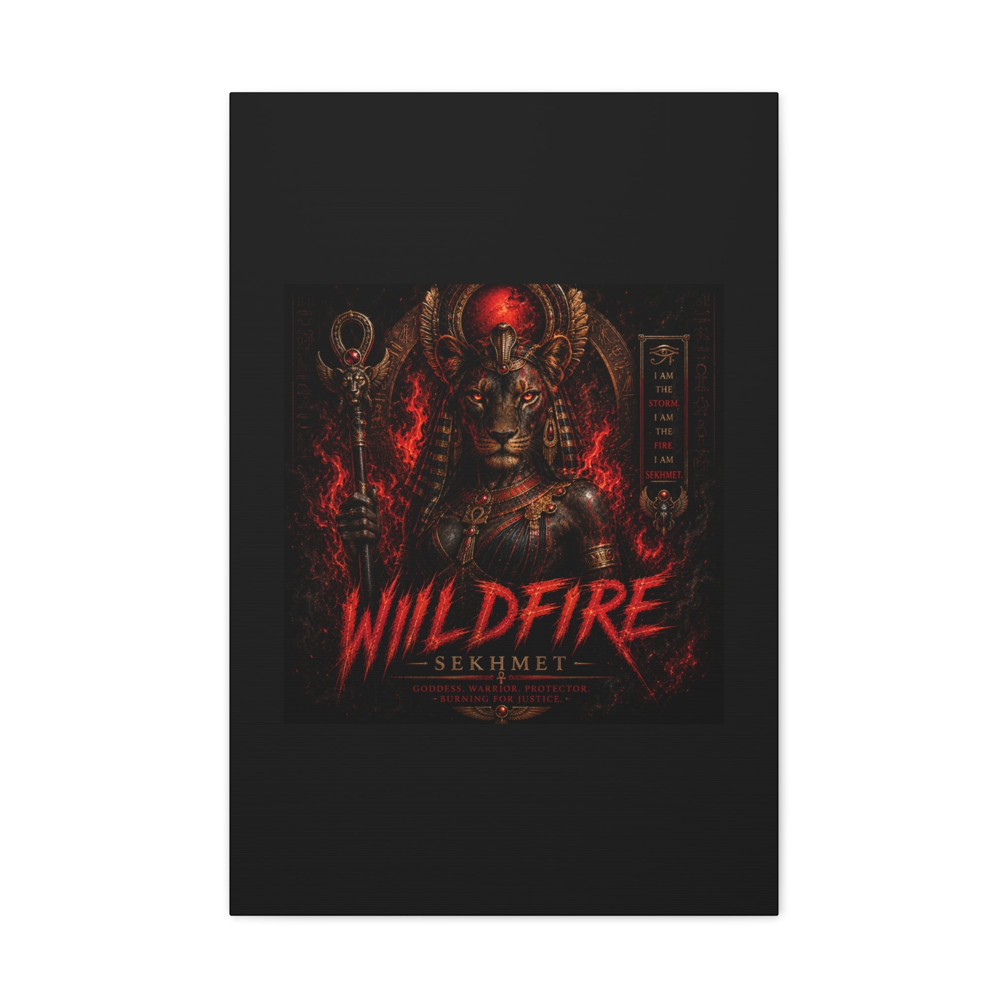 Wildfire Sekhmet Canvas — ‘WILDFIRE Matte Stretched Wall Art