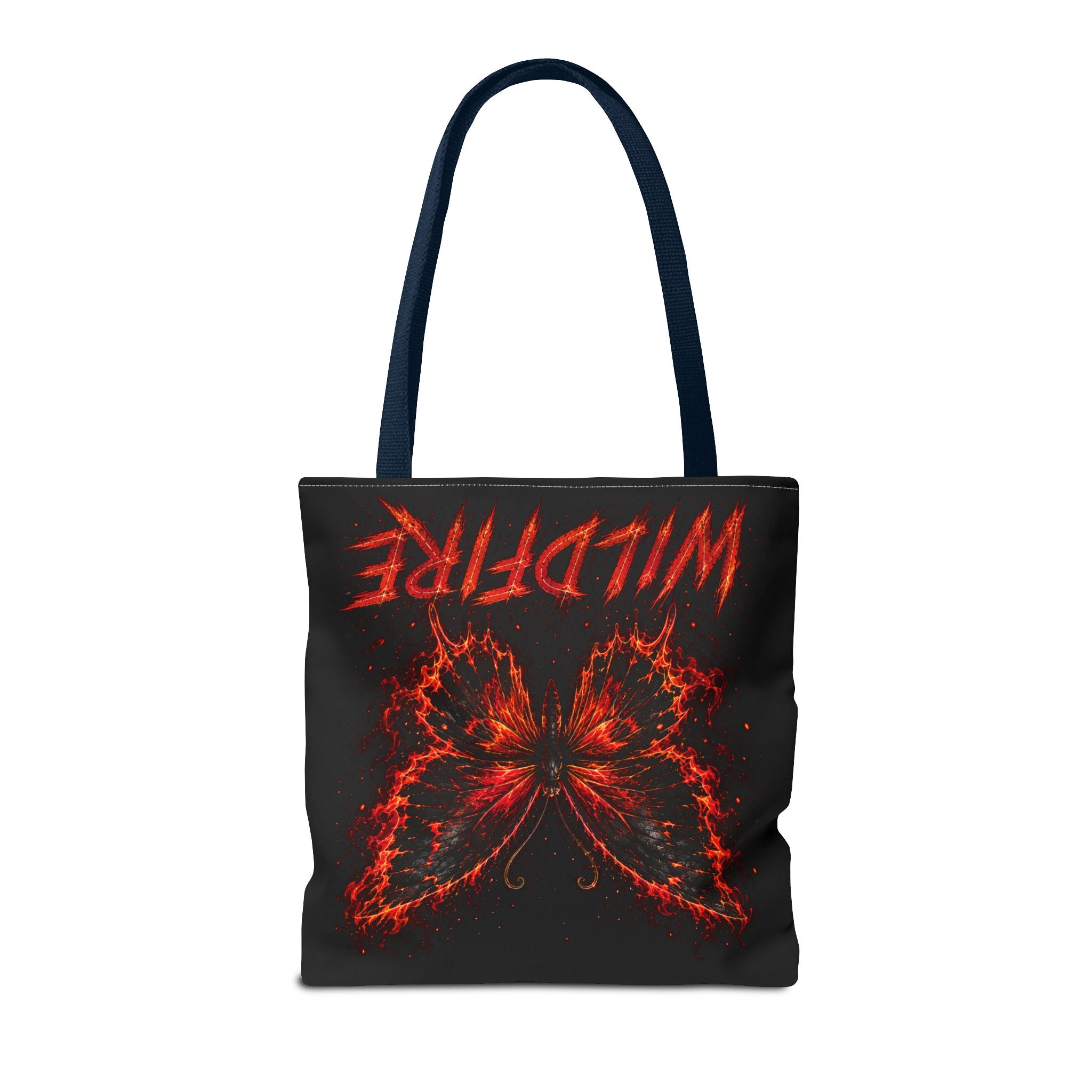 Wildfire Anubis Tote Bag — "Stay Fierce, Burn Bright" All-Over Print Tote