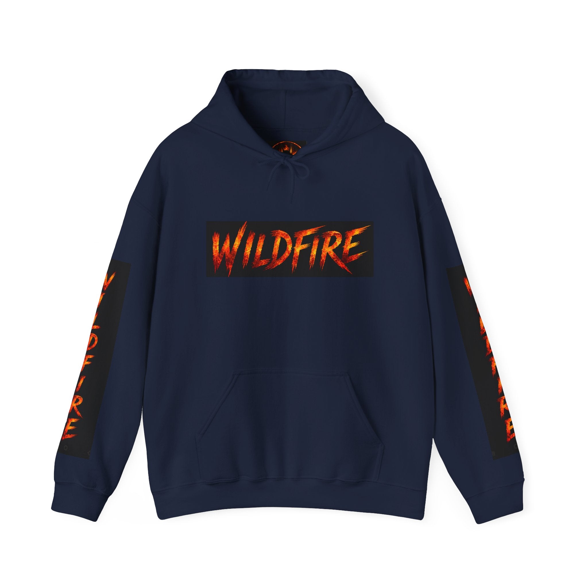 Wildfire Wings Hoodie — 'Wildfire' Flame Lettering & Back Art