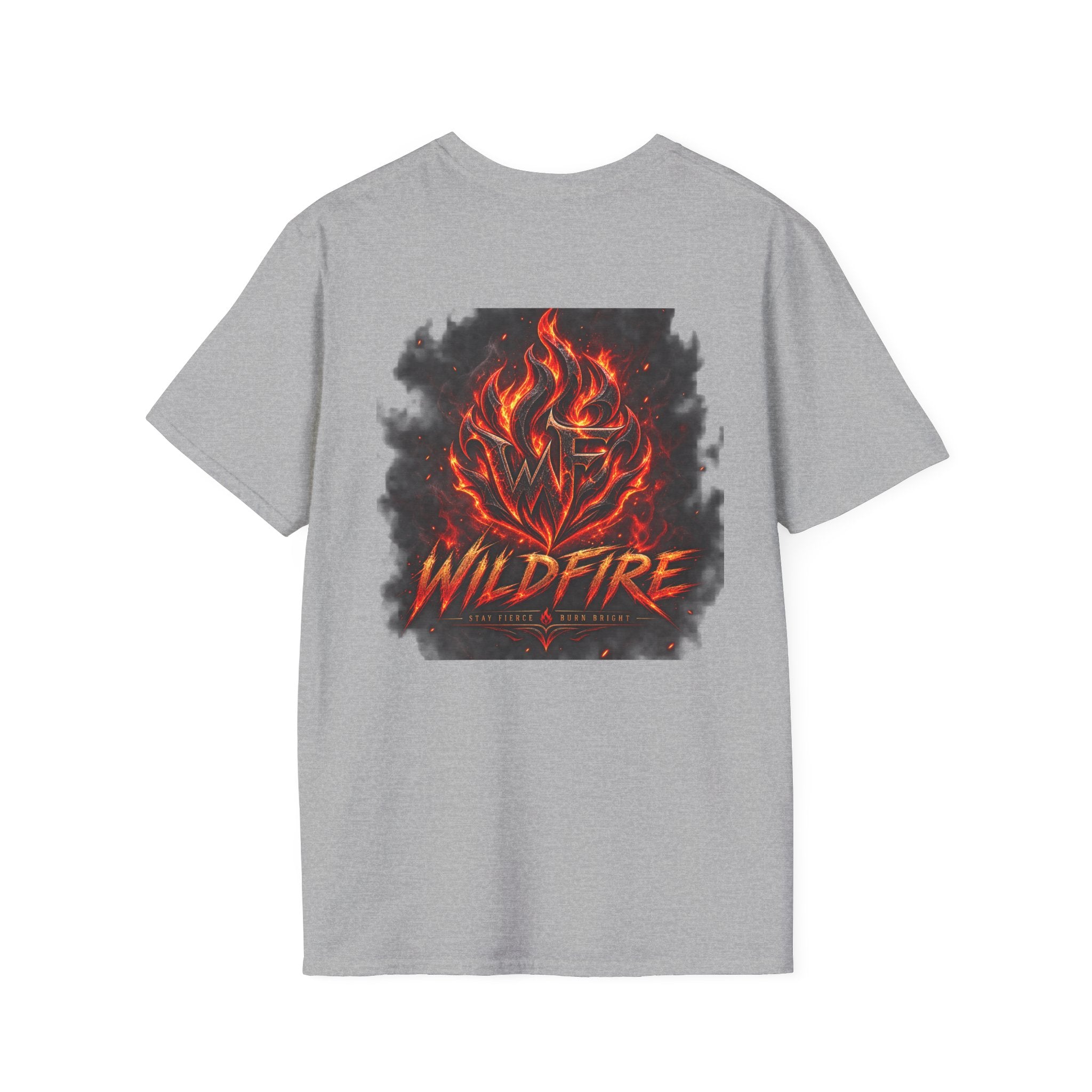 Wildfire Flame Graphic T-Shirt — Retro Flame Logo Tee