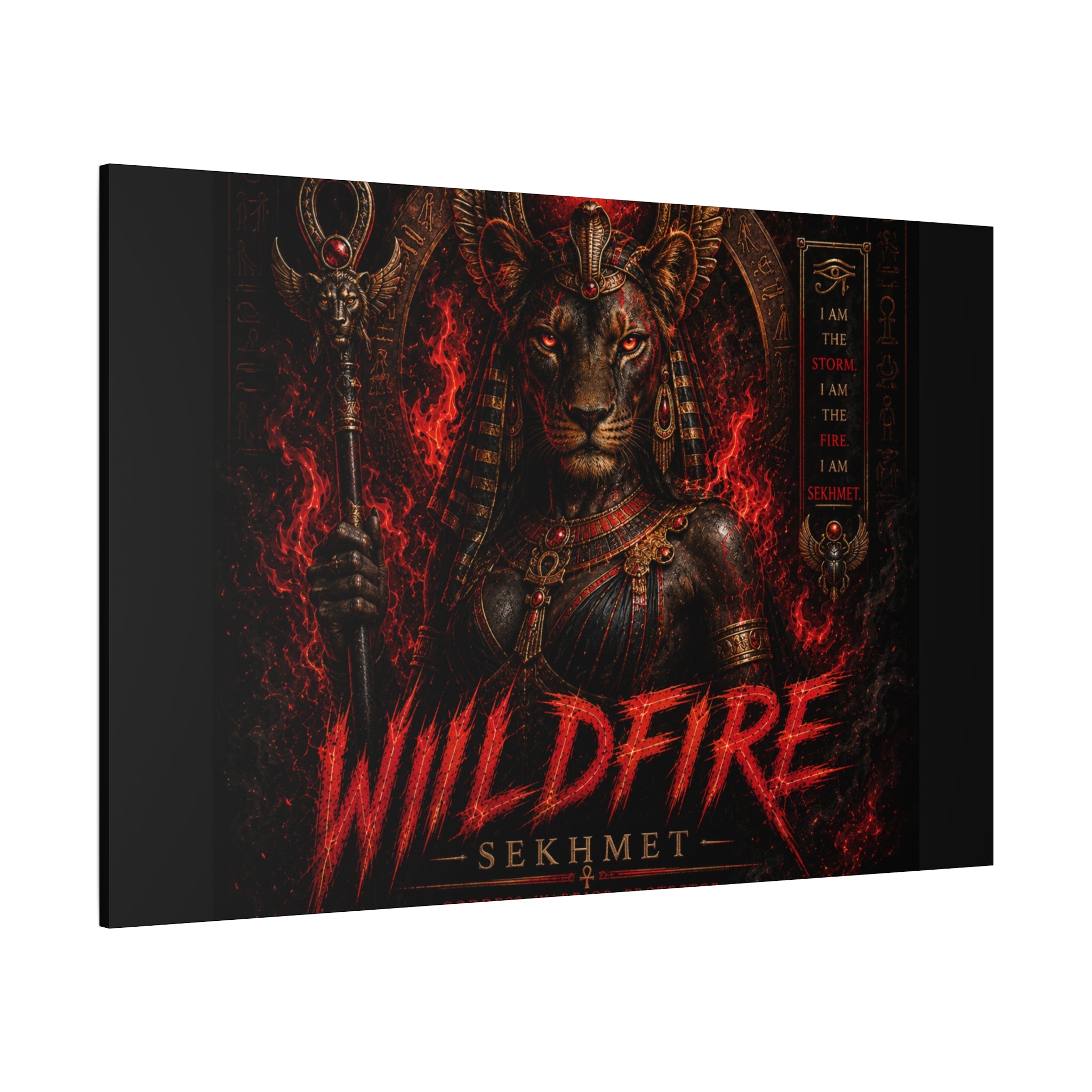 Wildfire Sekhmet Canvas — ‘WILDFIRE Matte Stretched Wall Art