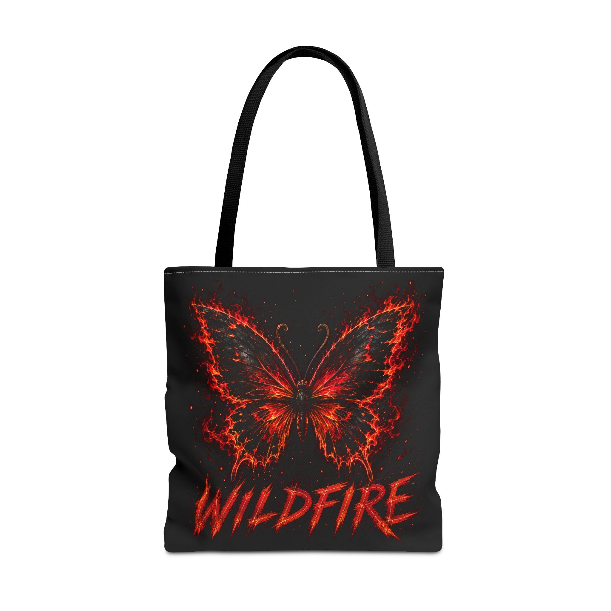Wildfire Anubis Tote Bag — "Stay Fierce, Burn Bright" All-Over Print Tote
