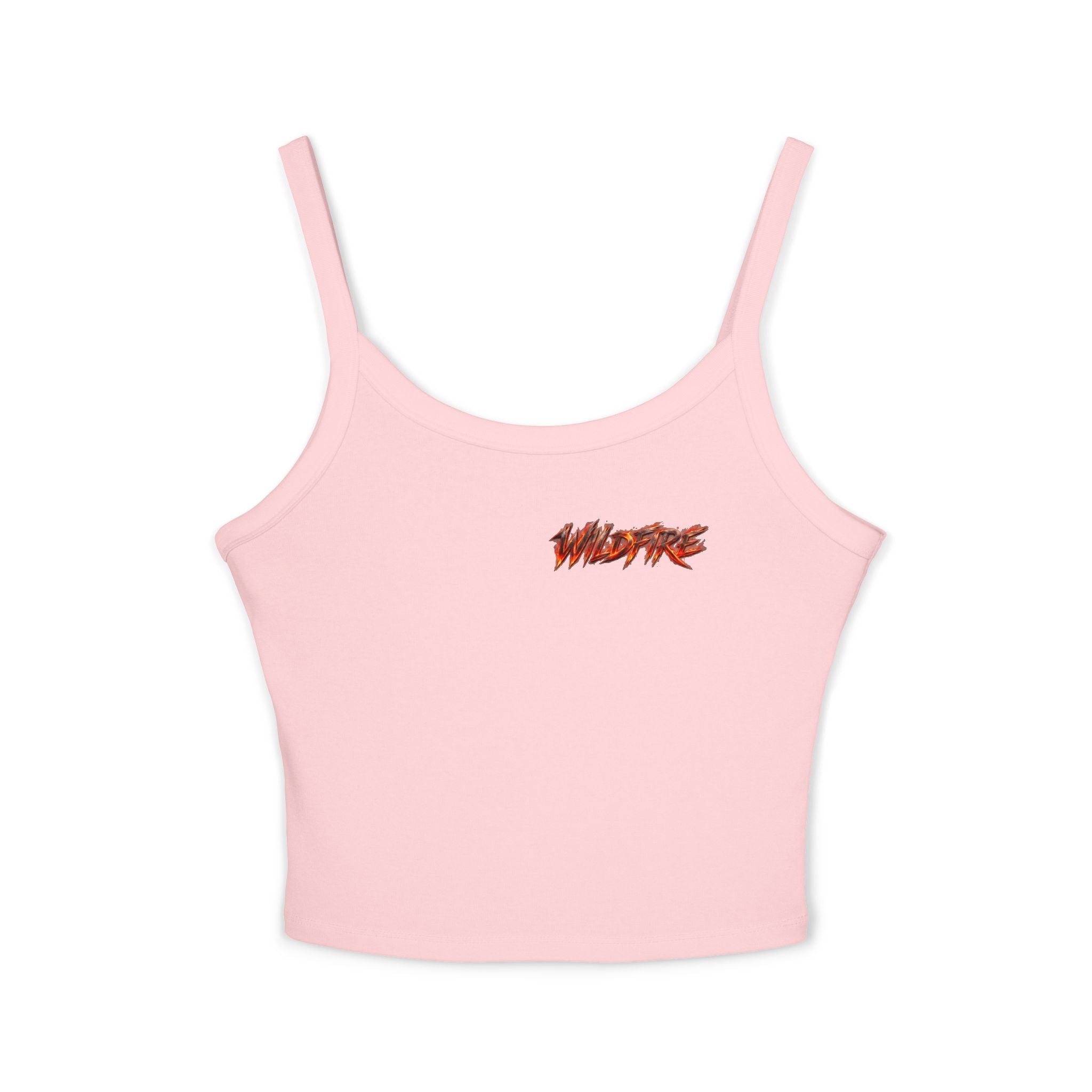 Wildfire Sekhmet Woman Spaghetti Tank Top — Fiery Egyptian Graphic Crop