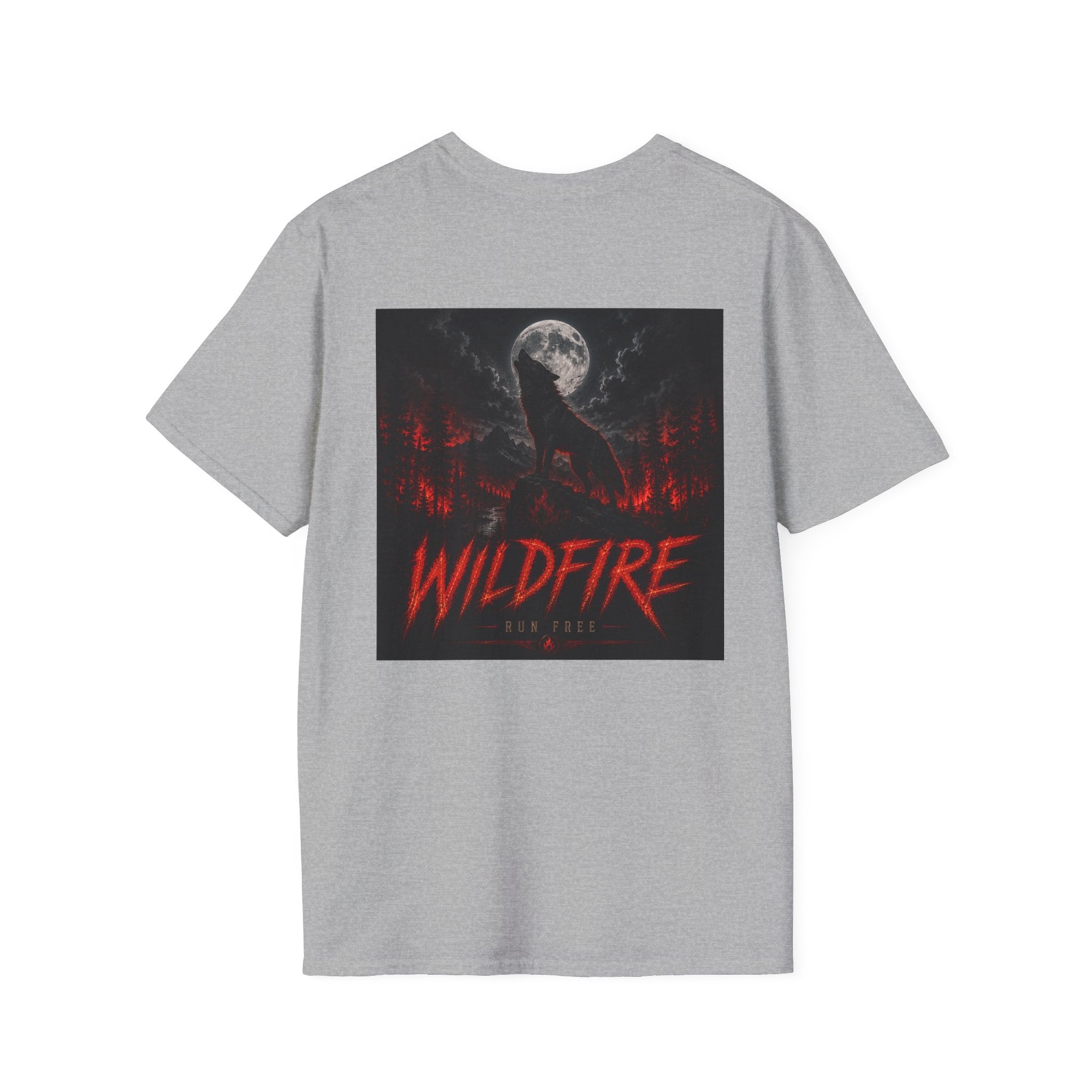 Wildfire Wolf T-Shirt - "Stay Fierce, Burn Bright" Graphic Tee