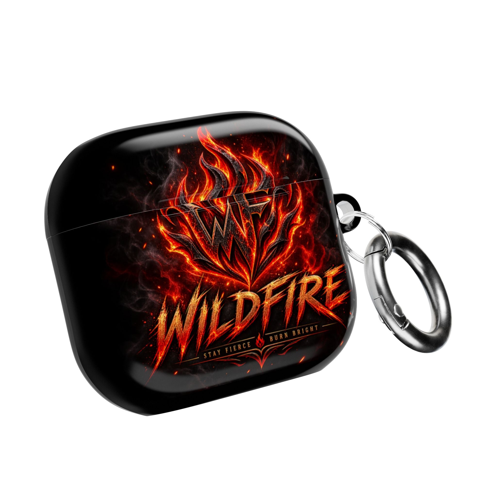 Wildfire Flame Guitar AirPod Case — Rock Music Protective Charging Cover