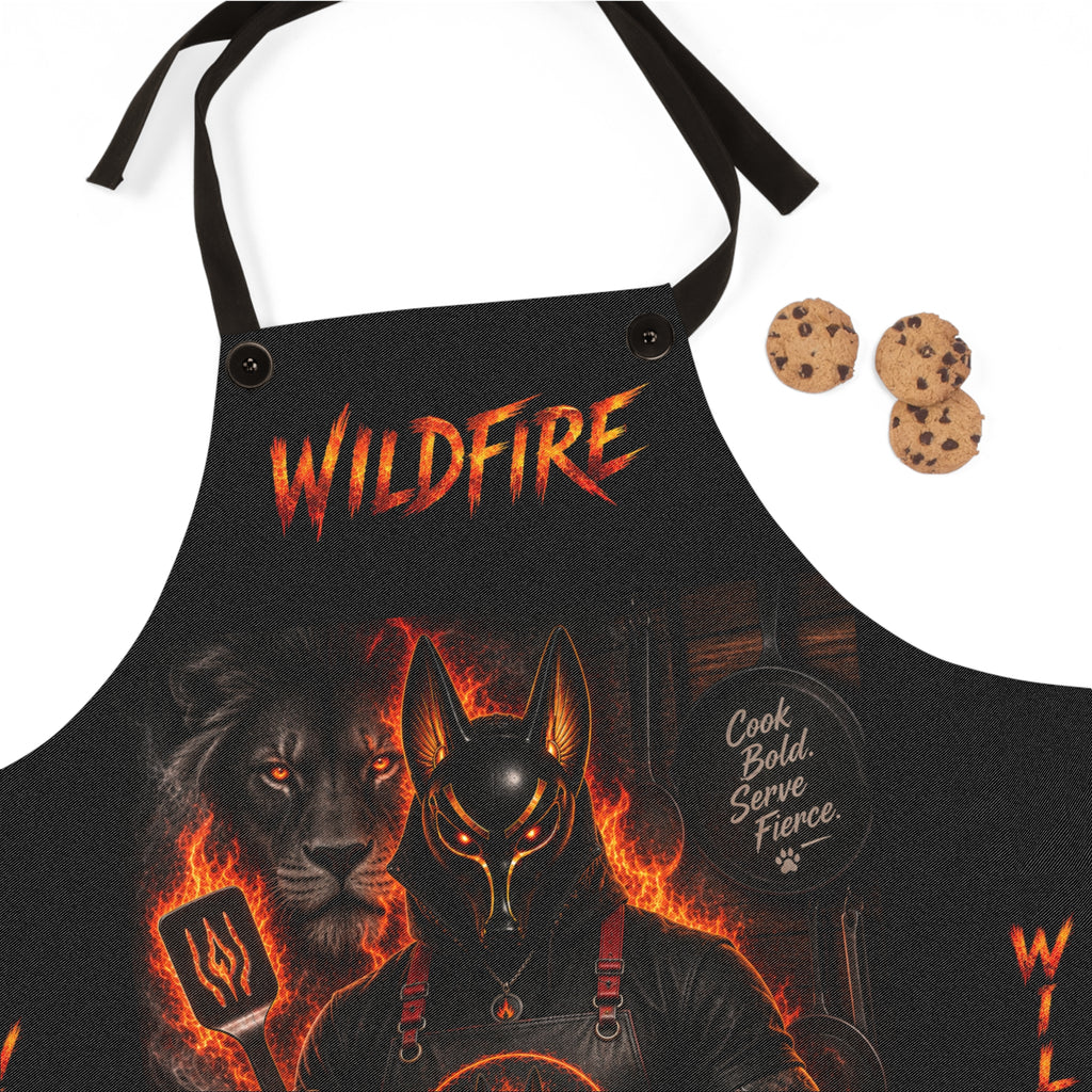 Wildfire Grill Apron — Fiery Chef Cooking Apron with 'Wildfire' Design