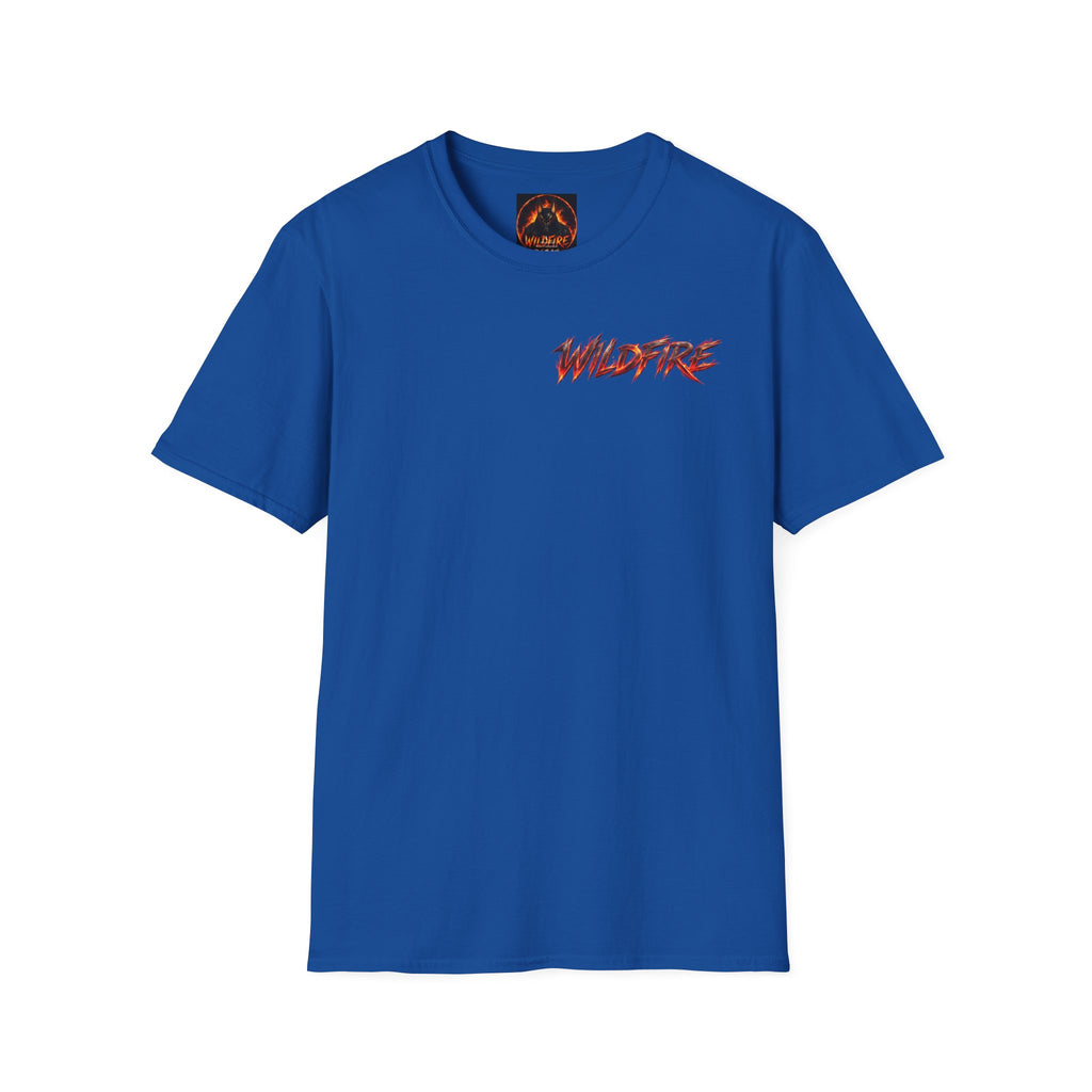 Wildfire Flame Graphic T-Shirt — Retro Flame Logo Tee