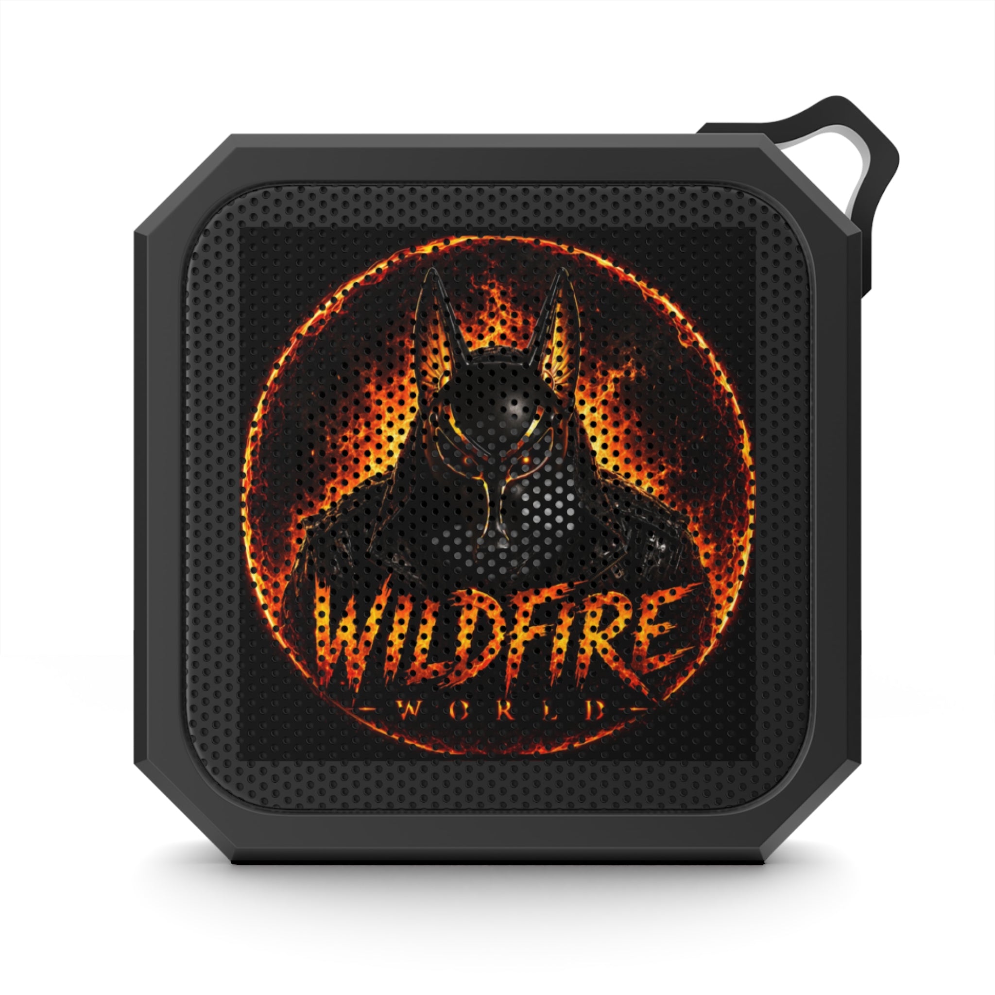 Wildfire World Portable Bluetooth Speaker — Rugged Outdoor Speaker with Fiery Demon Design
