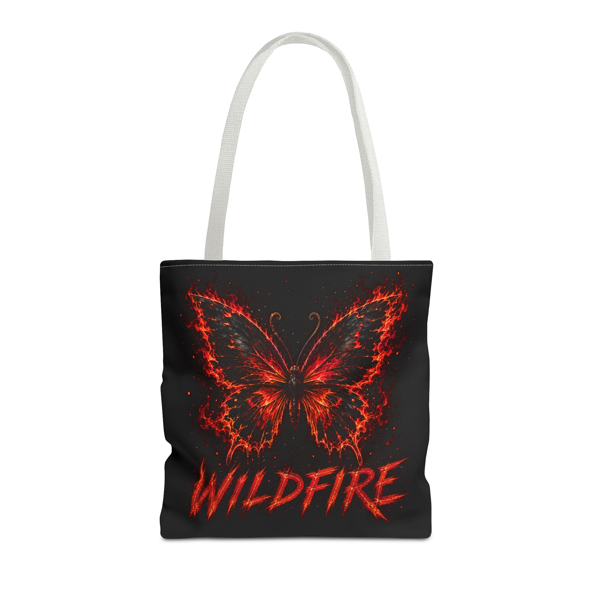 Wildfire Anubis Tote Bag — "Stay Fierce, Burn Bright" All-Over Print Tote