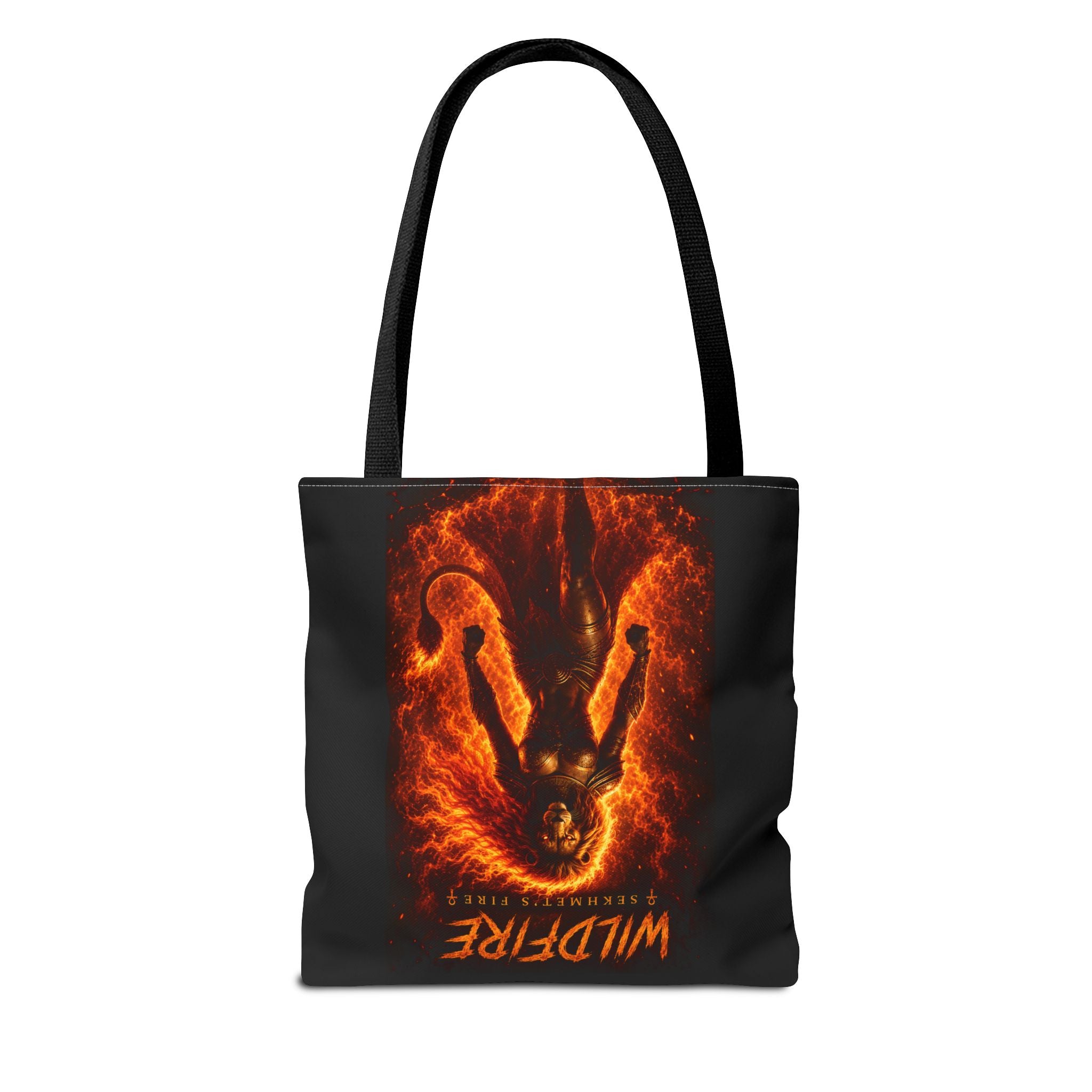 Wildfire Sekhmet Tote Bag — Fiery Egyptian AOP Tote
