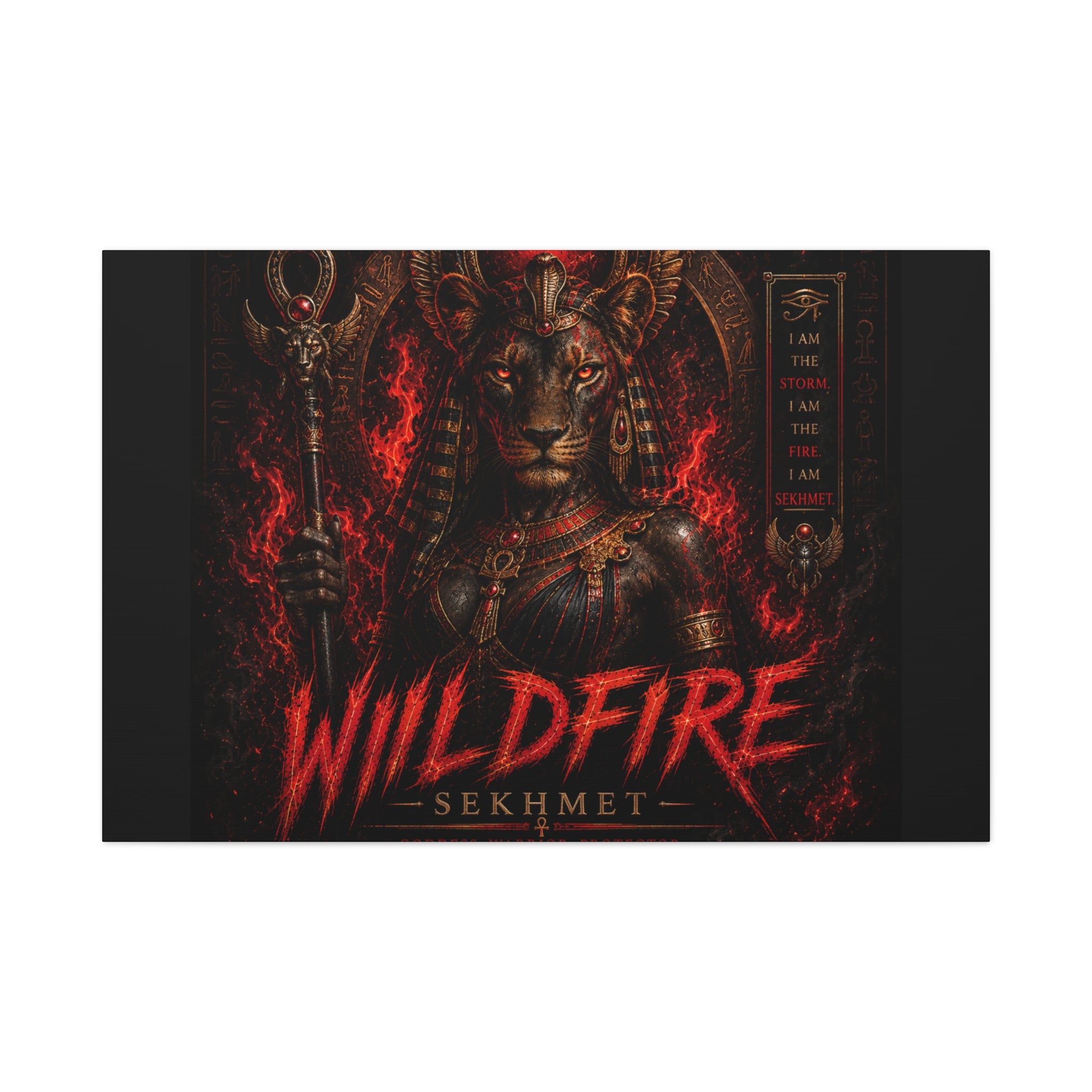 Wildfire Sekhmet Canvas — ‘WILDFIRE Matte Stretched Wall Art