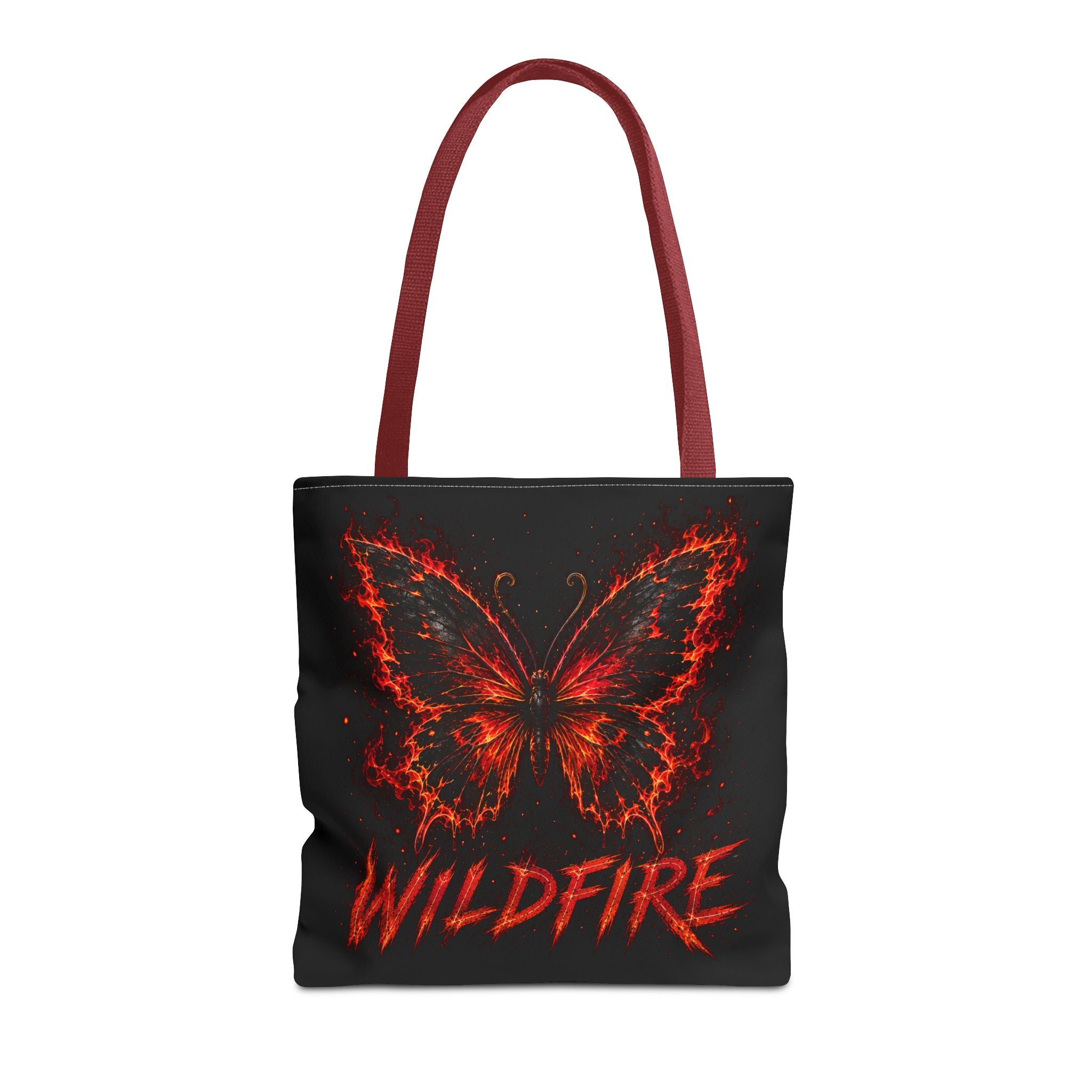 Wildfire Anubis Tote Bag — "Stay Fierce, Burn Bright" All-Over Print Tote