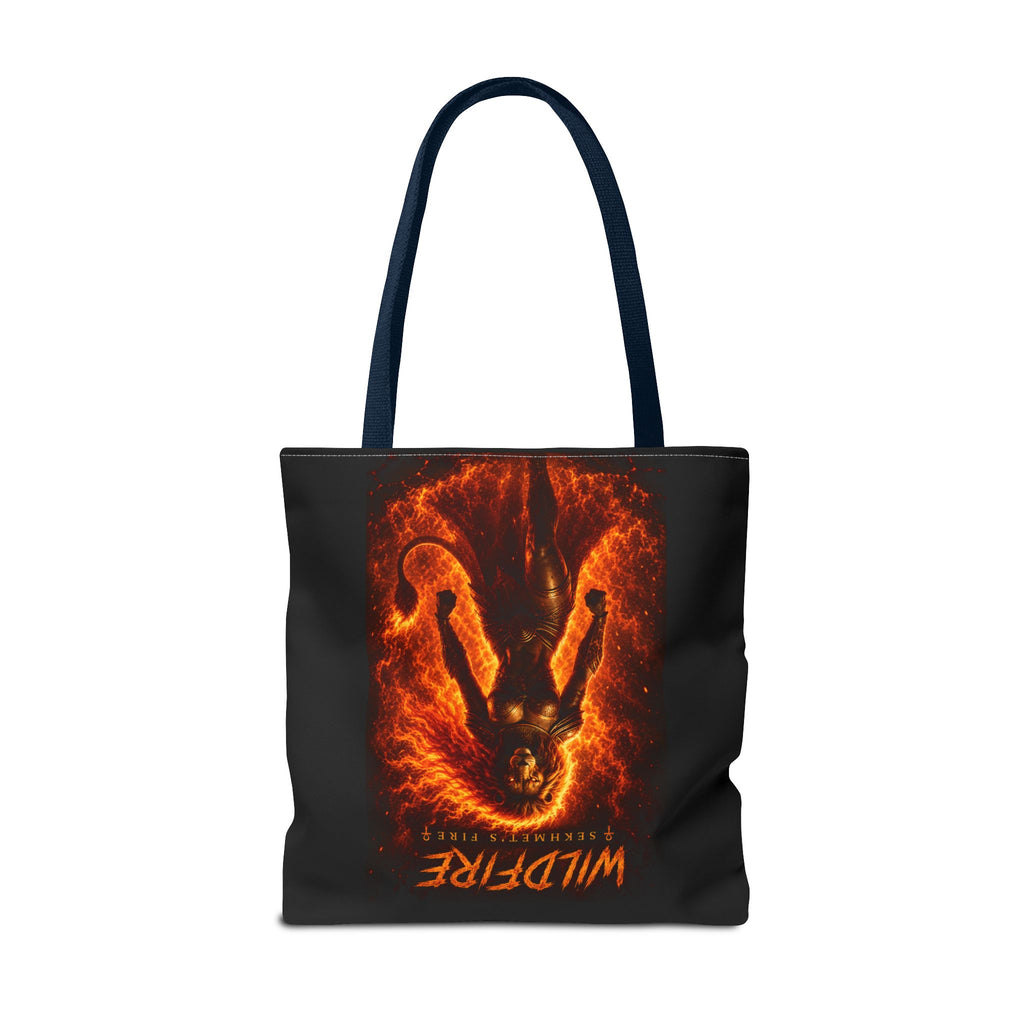 Wildfire Sekhmet Tote Bag — Fiery Egyptian AOP Tote